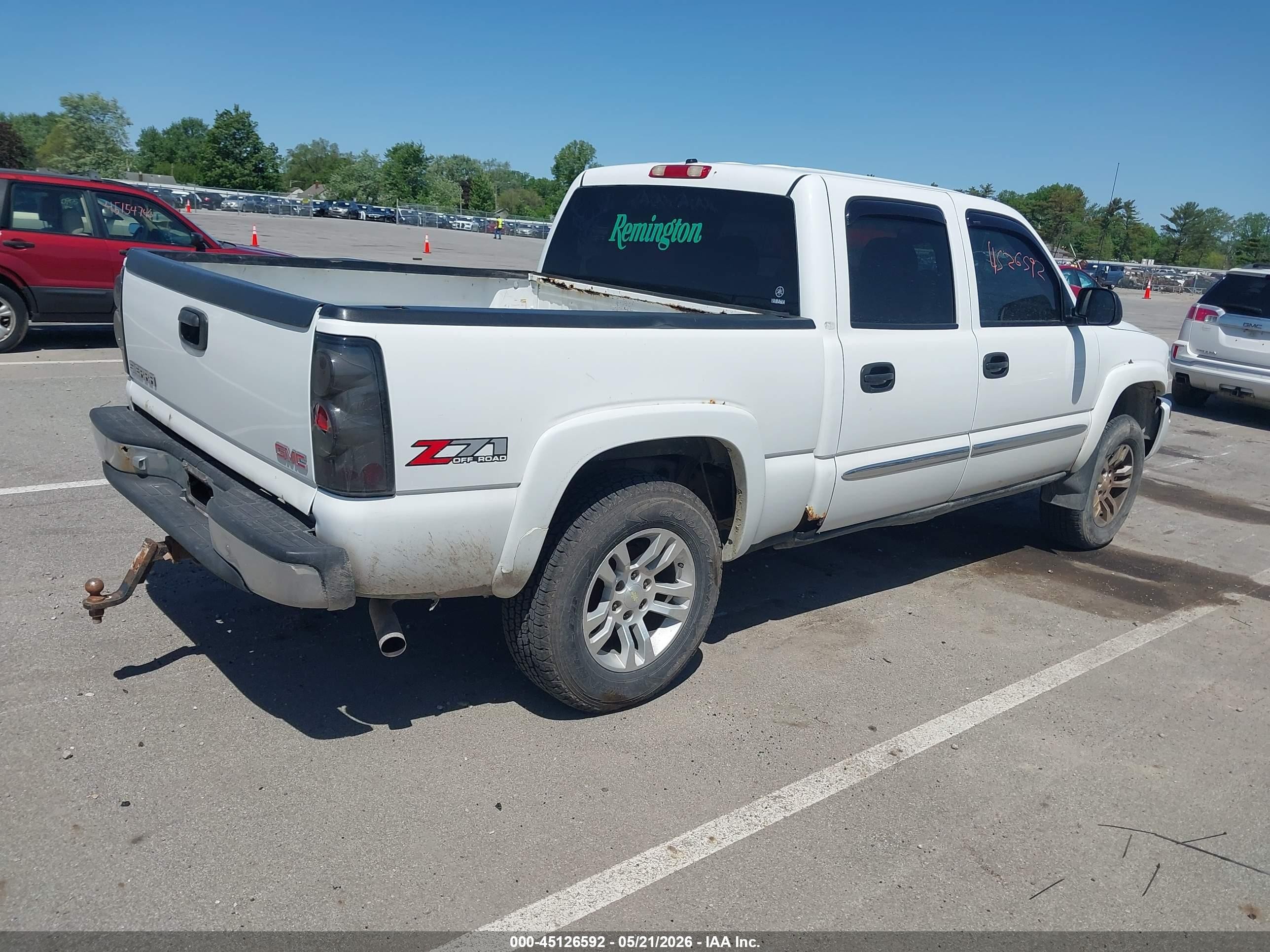 2005 Gmc Sierra 1500 Sle White vin: 2GTEK13T751215785