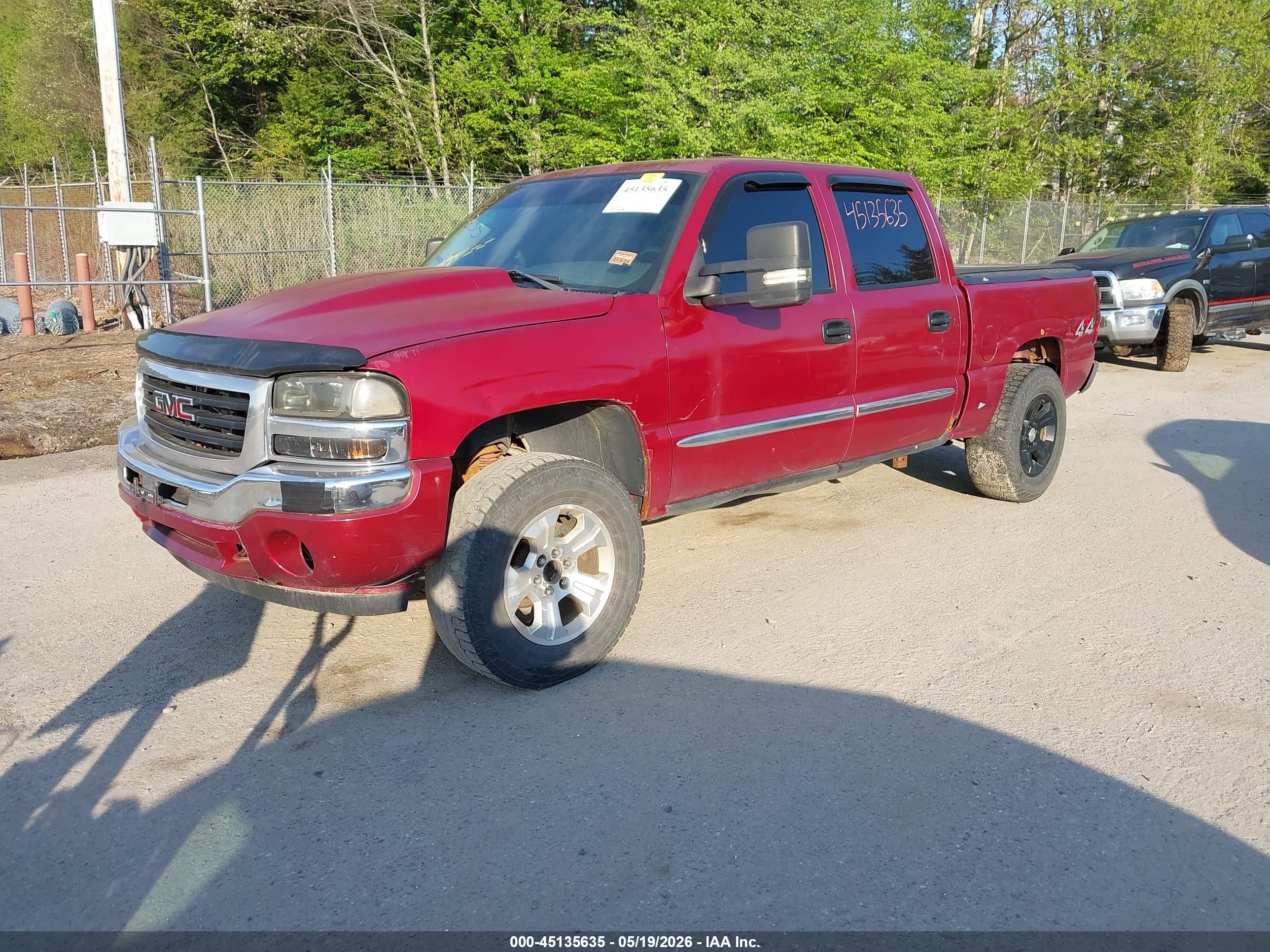 2005 Gmc Sierra 1500 Sle Maroon vin: 2GTEK13T851199709