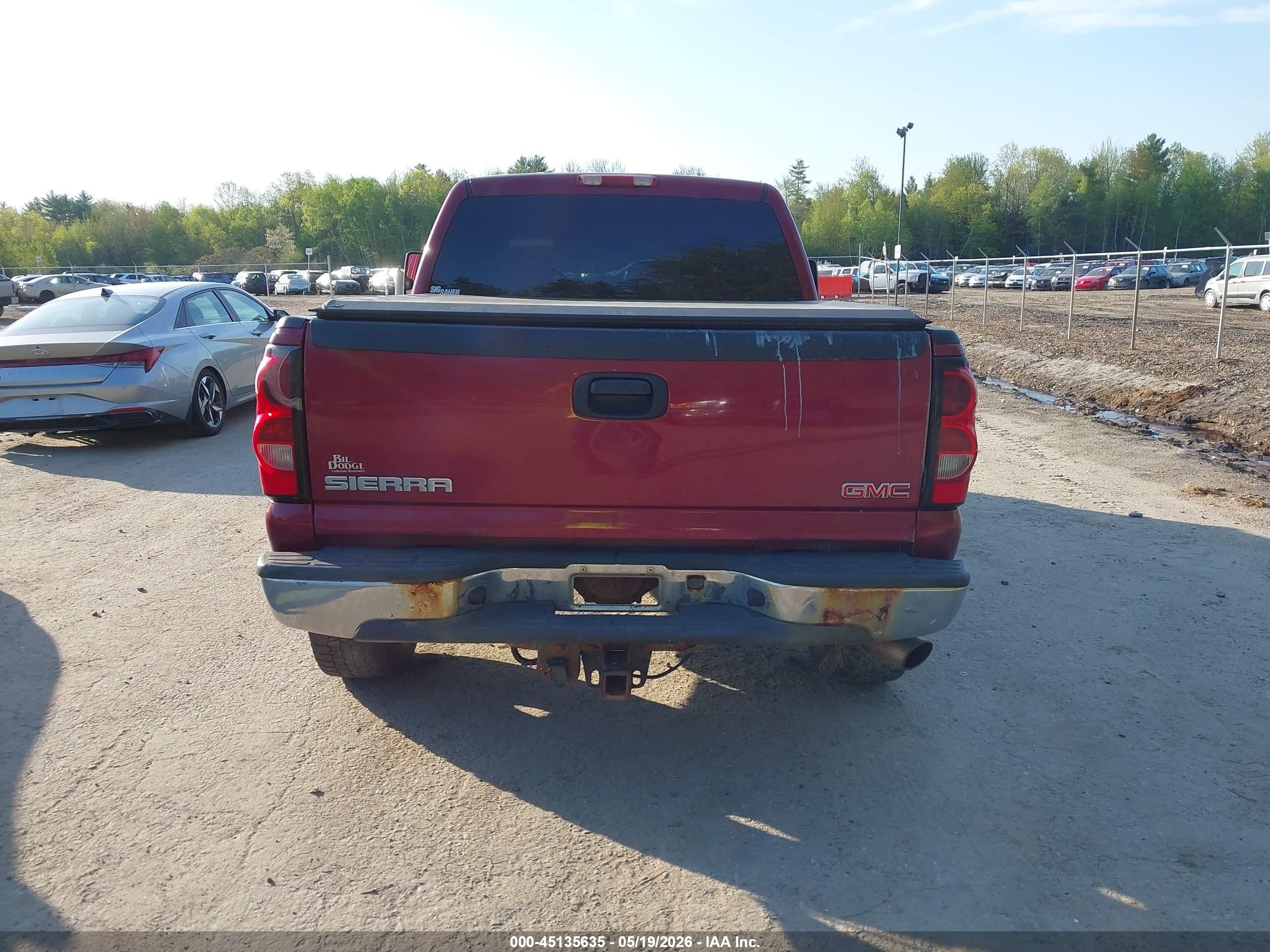 2005 Gmc Sierra 1500 Sle Maroon vin: 2GTEK13T851199709