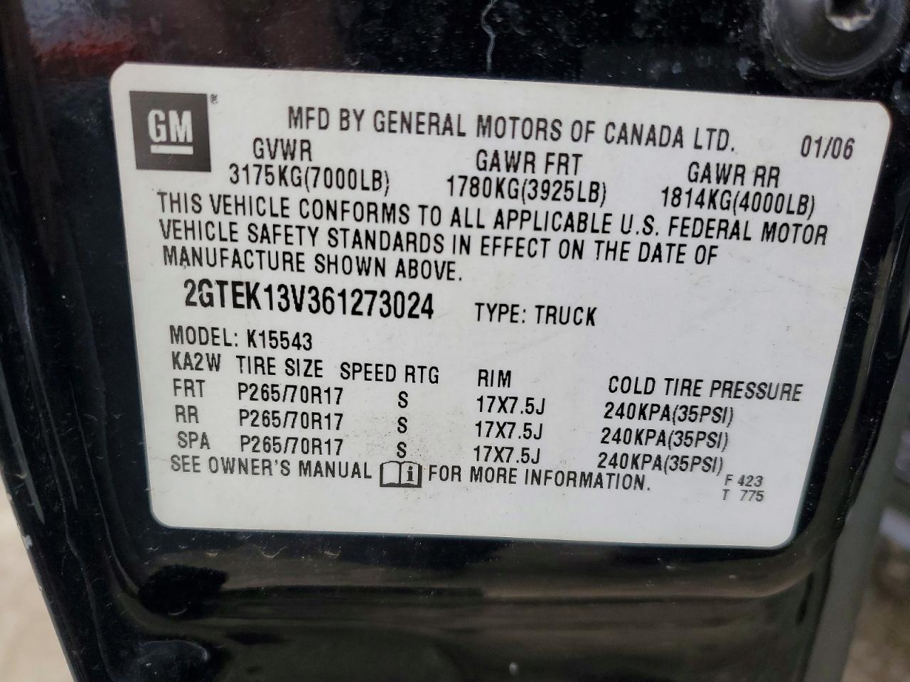 2006 Gmc New Sierra Black vin: 2GTEK13V361273024
