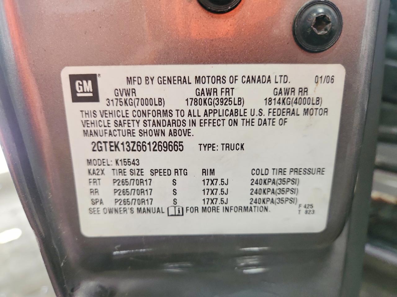2006 Gmc New Sierra K1500 Gray vin: 2GTEK13Z661269665