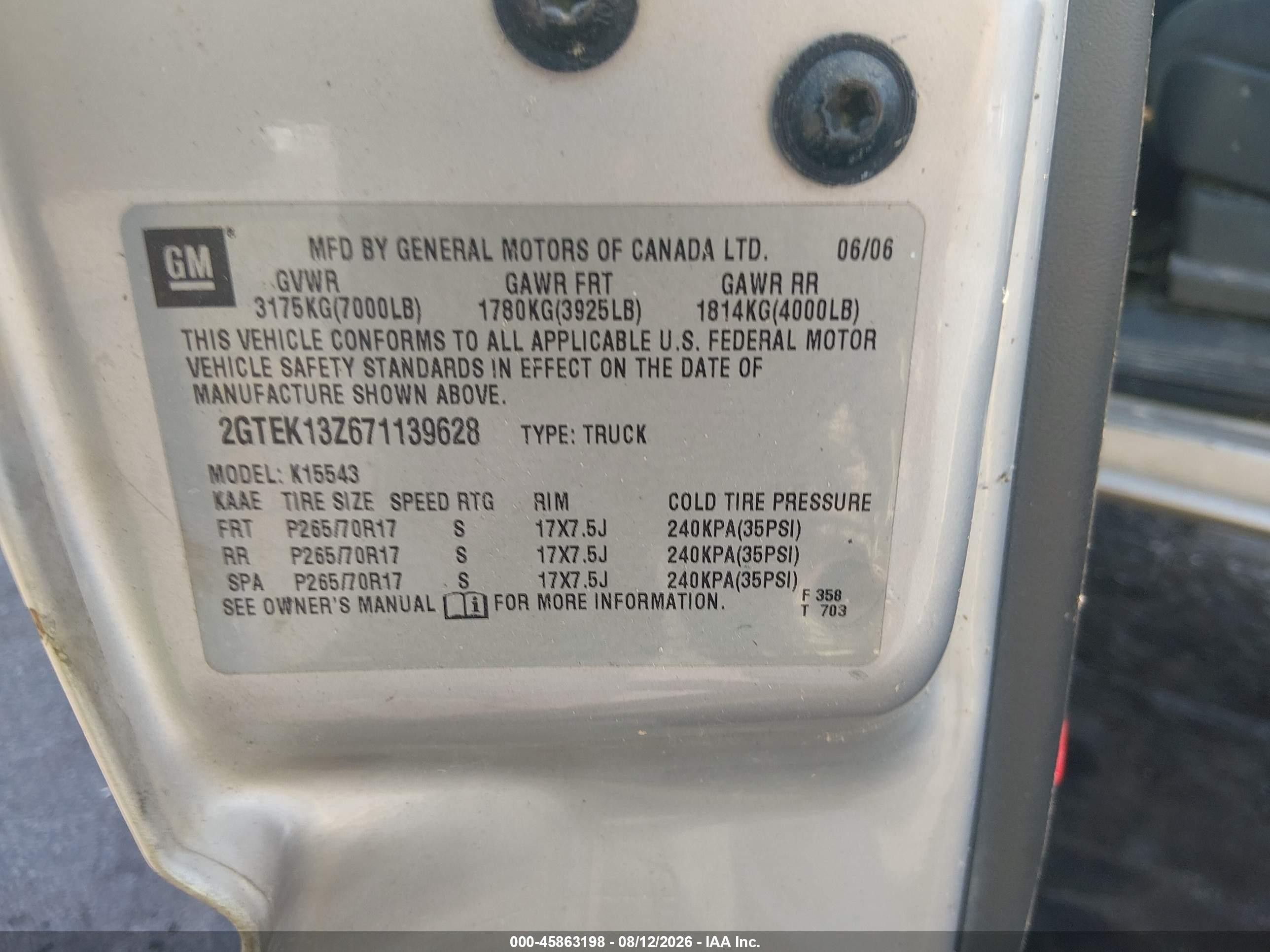 2007 Gmc Sierra 1500 Classic Sle1 Beige vin: 2GTEK13Z671139628
