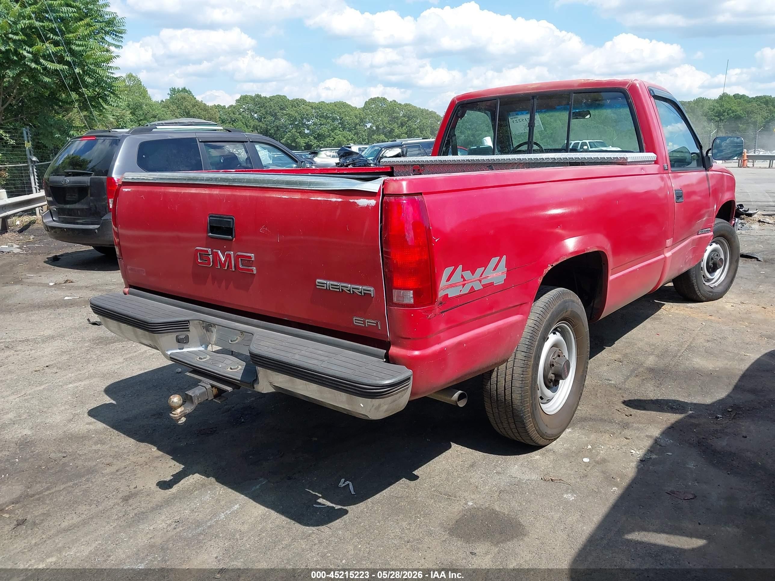 1990 Gmc Sierra K1500 Red vin: 2GTEK14Z0L1550791
