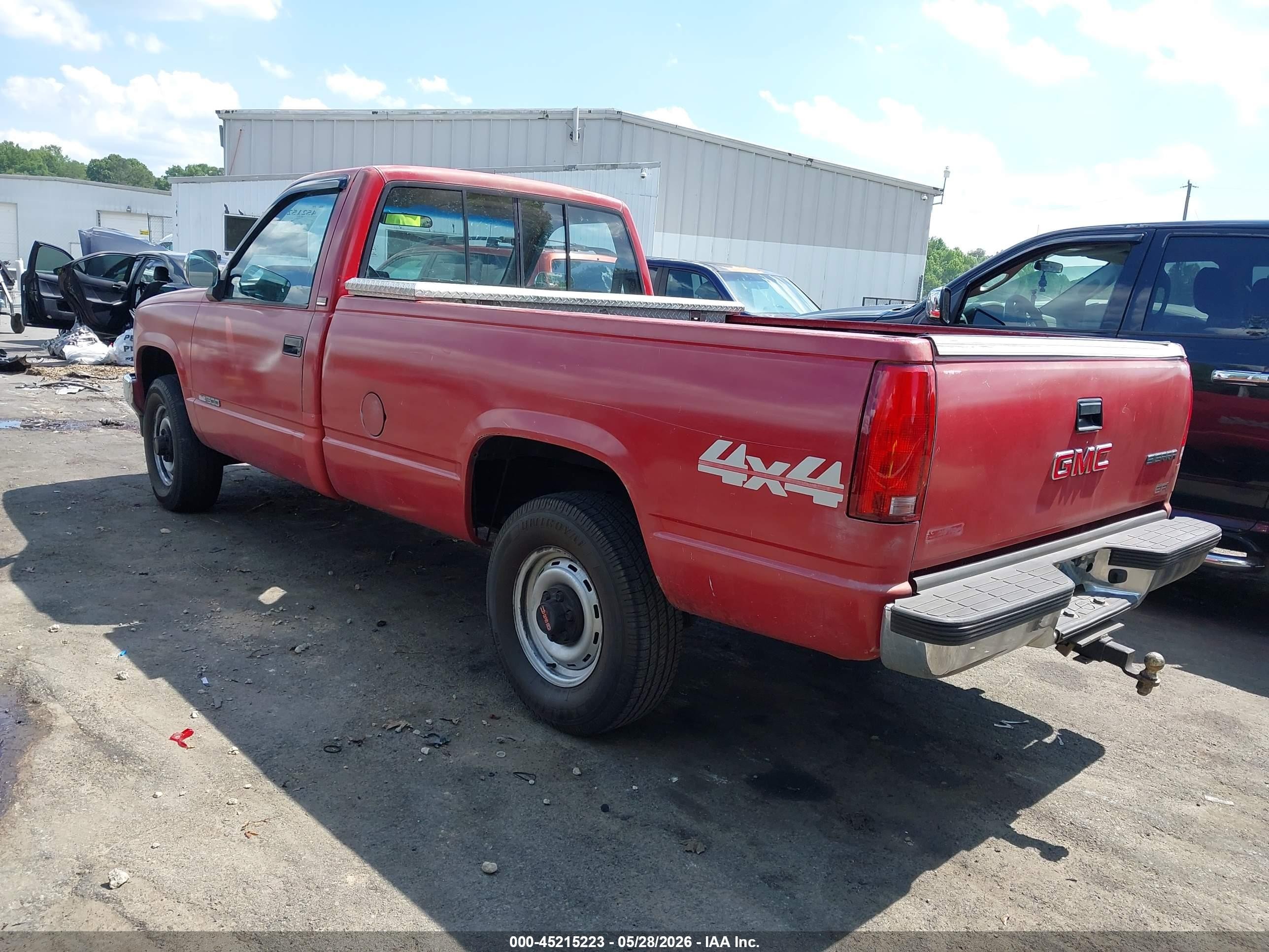 1990 Gmc Sierra K1500 Red vin: 2GTEK14Z0L1550791