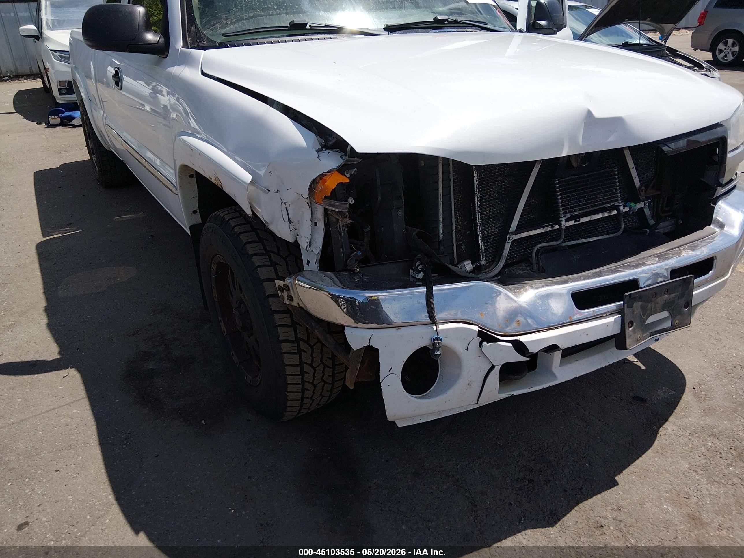 2006 Gmc Sierra 1500 Sle1 Белый vin: 2GTEK19B261326079