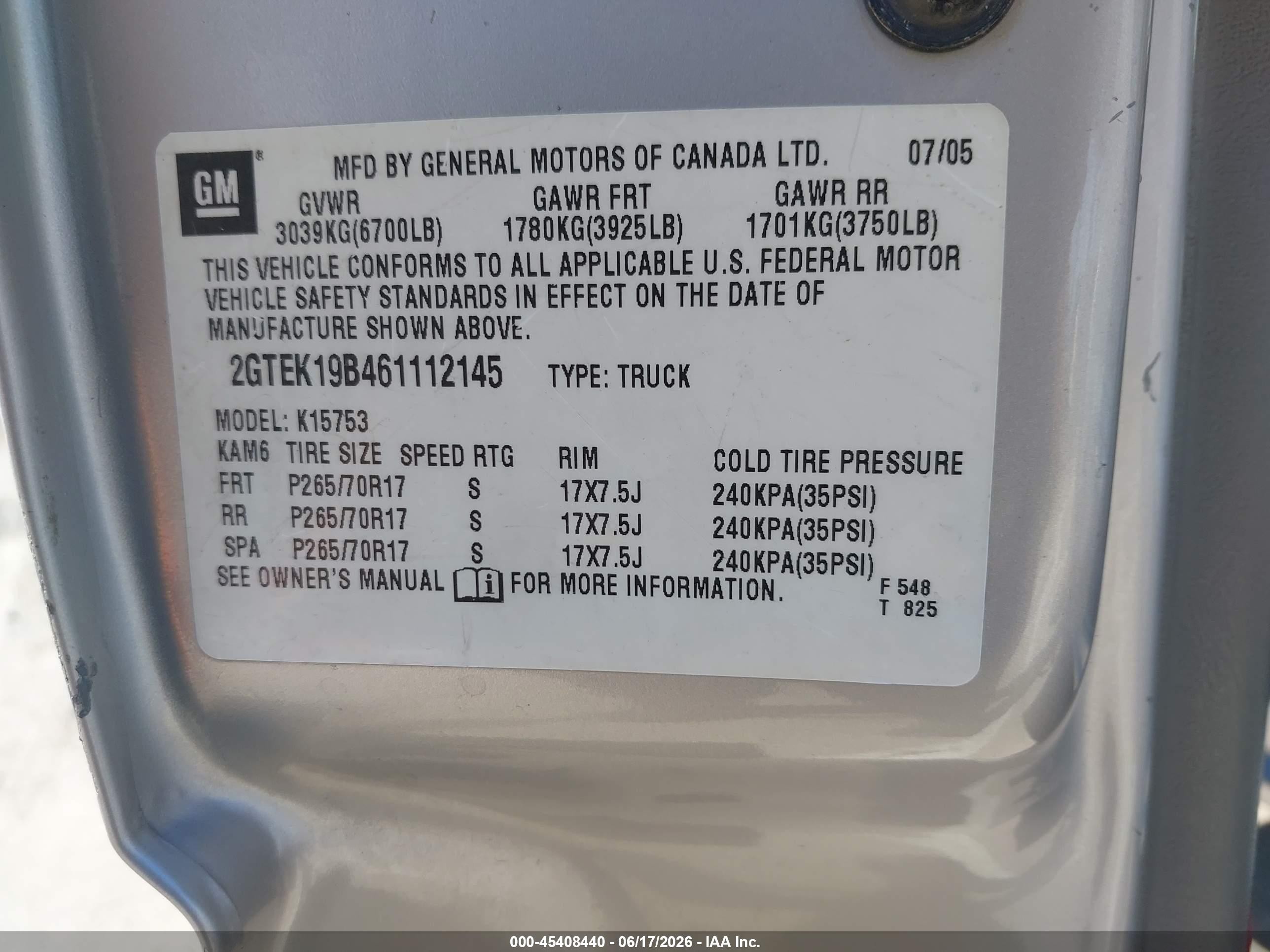 2006 Gmc Sierra 1500 Slt Silver vin: 2GTEK19B461112145