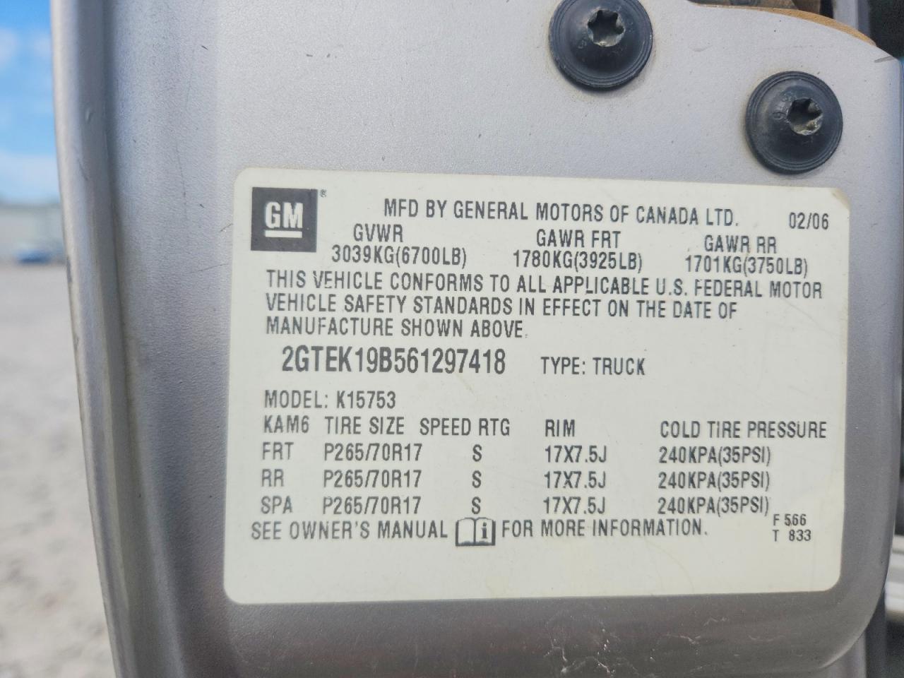 2006 Gmc New Sierra K1500 Tan vin: 2GTEK19B561297418