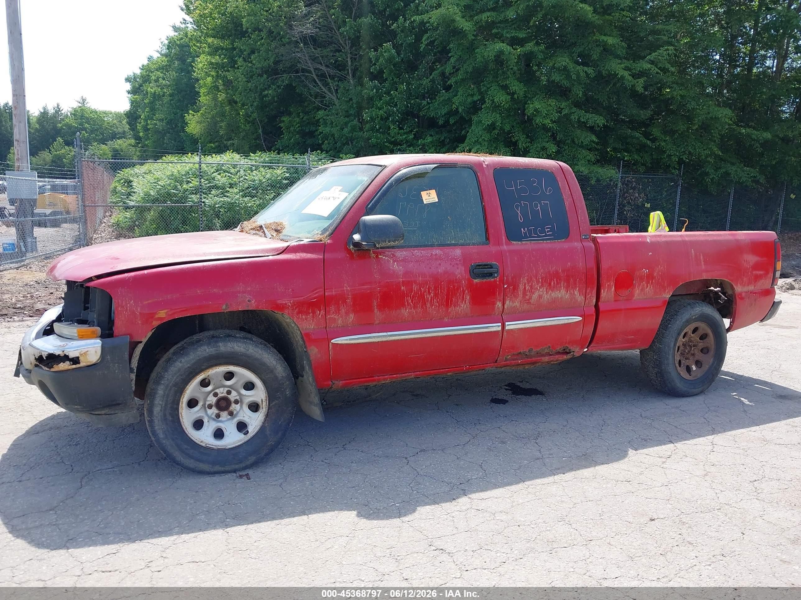 2005 Gmc Sierra 1500 Sle Red vin: 2GTEK19B751358105