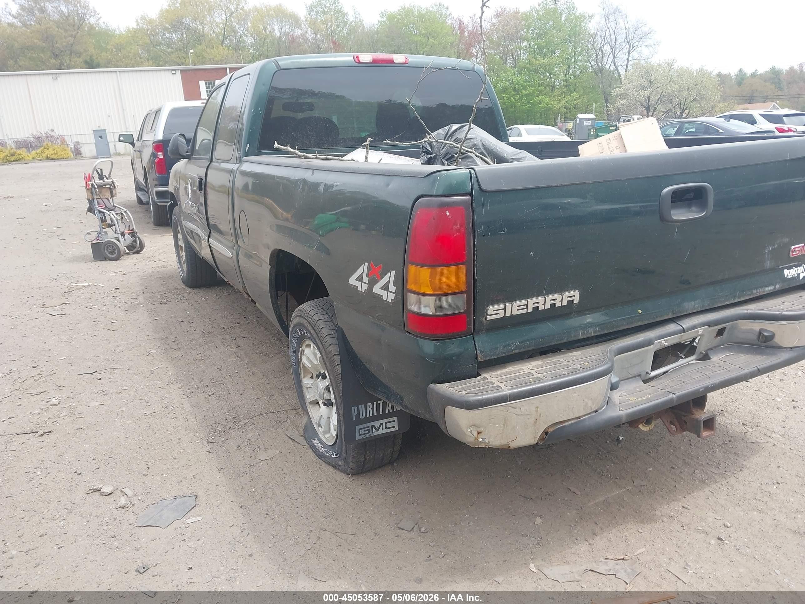 2005 Gmc Sierra 1500 Sle Зеленый vin: 2GTEK19BX51176396