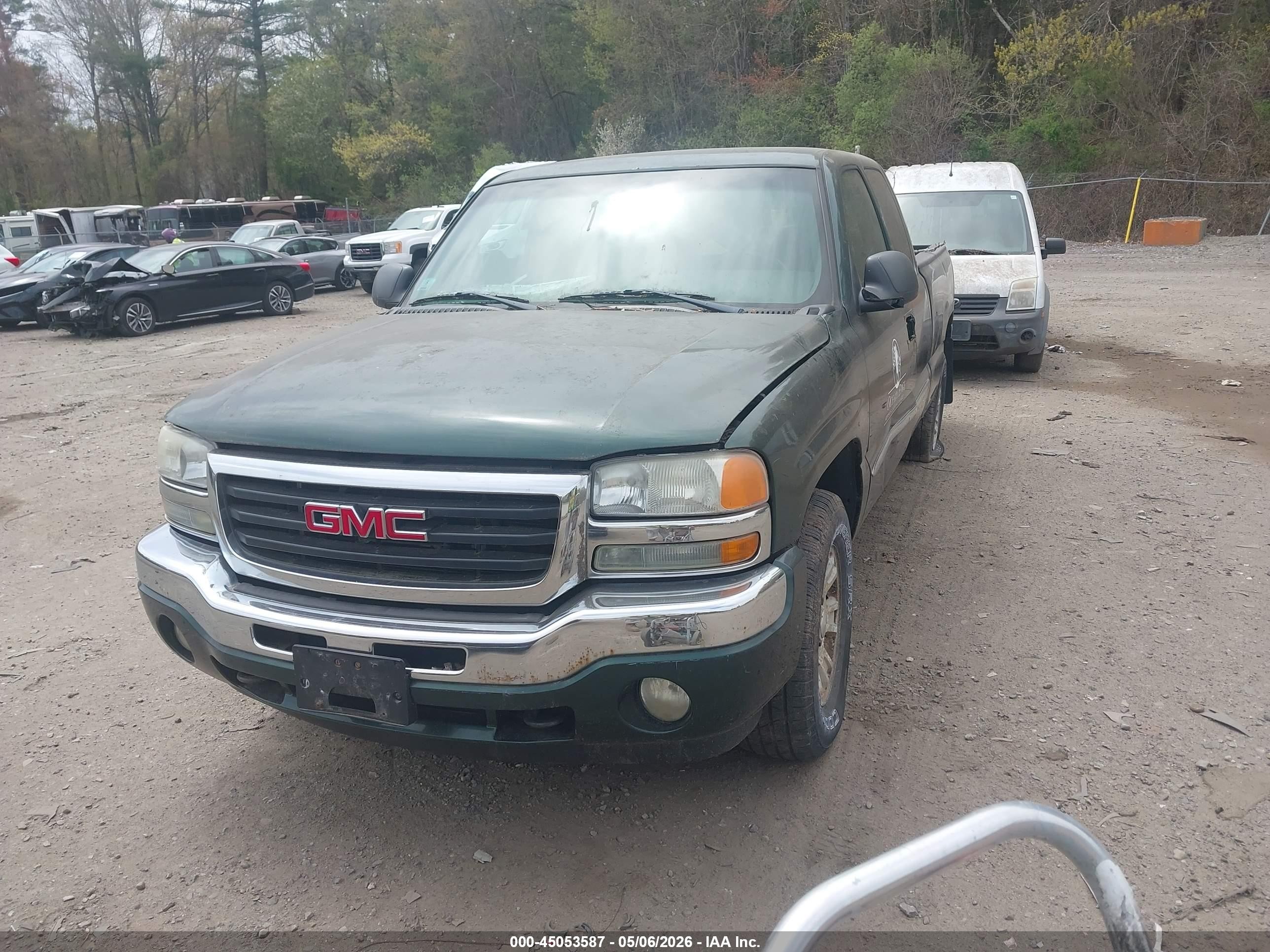 2005 Gmc Sierra 1500 Sle Зеленый vin: 2GTEK19BX51176396
