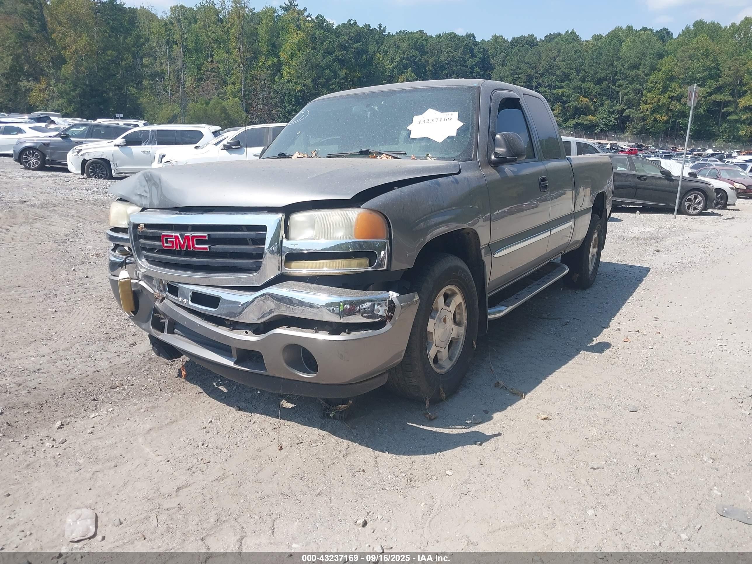 2007 Gmc Sierra 1500 Classic Sle1 Gray vin: 2GTEK19BX71100499