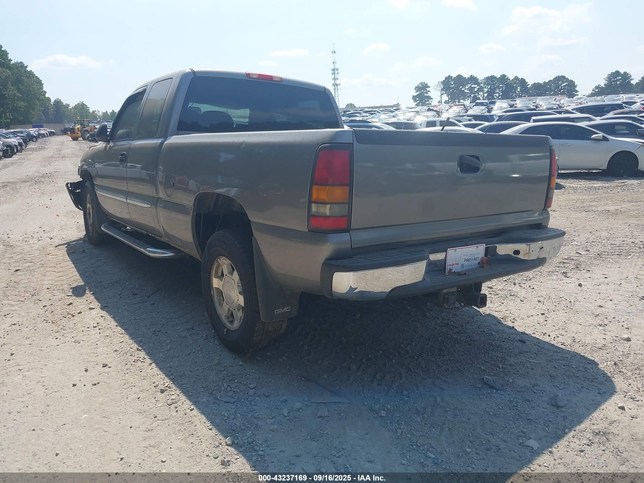 2007 Gmc Sierra 1500 Classic Sle1 Gray vin: 2GTEK19BX71100499