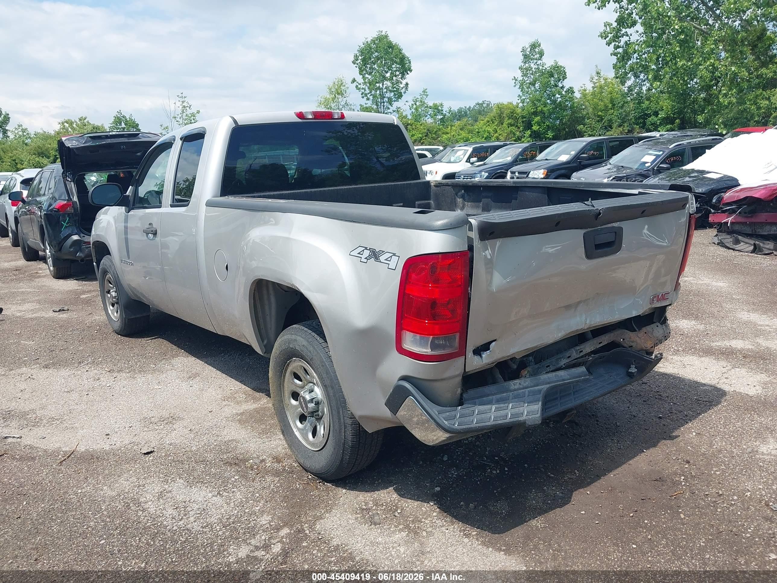 2009 Gmc Sierra 1500 Sl Silver vin: 2GTEK19C791123962