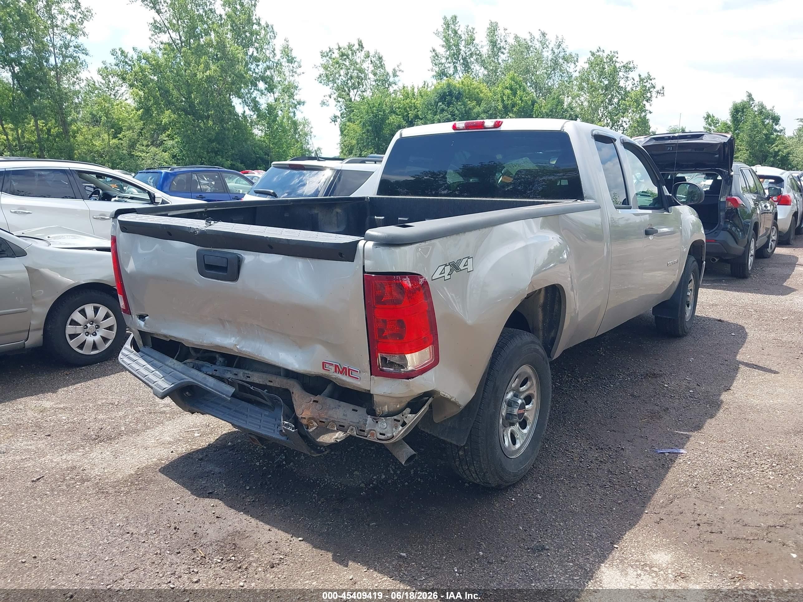 2009 Gmc Sierra 1500 Sl Silver vin: 2GTEK19C791123962