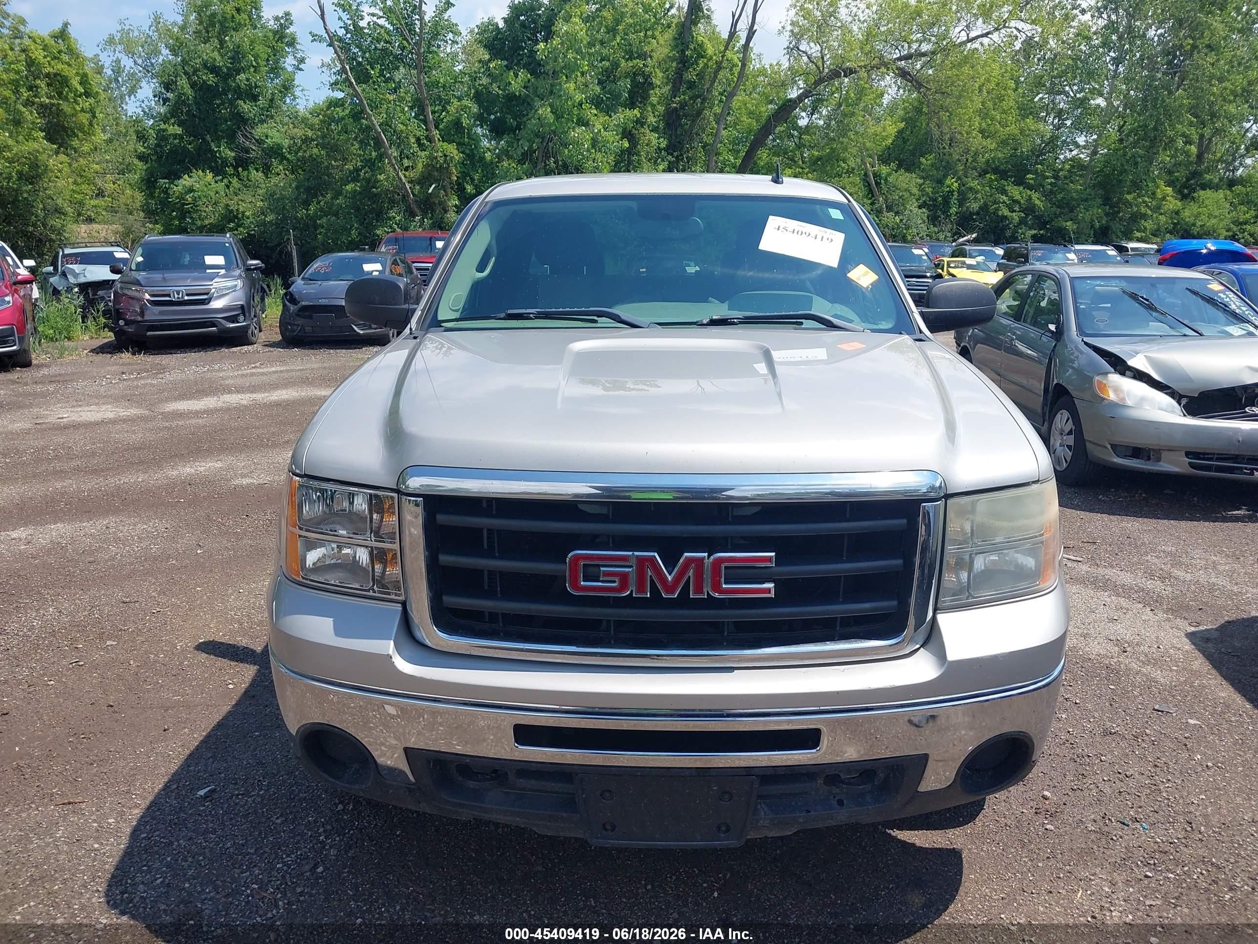 2009 Gmc Sierra 1500 Sl Silver vin: 2GTEK19C791123962