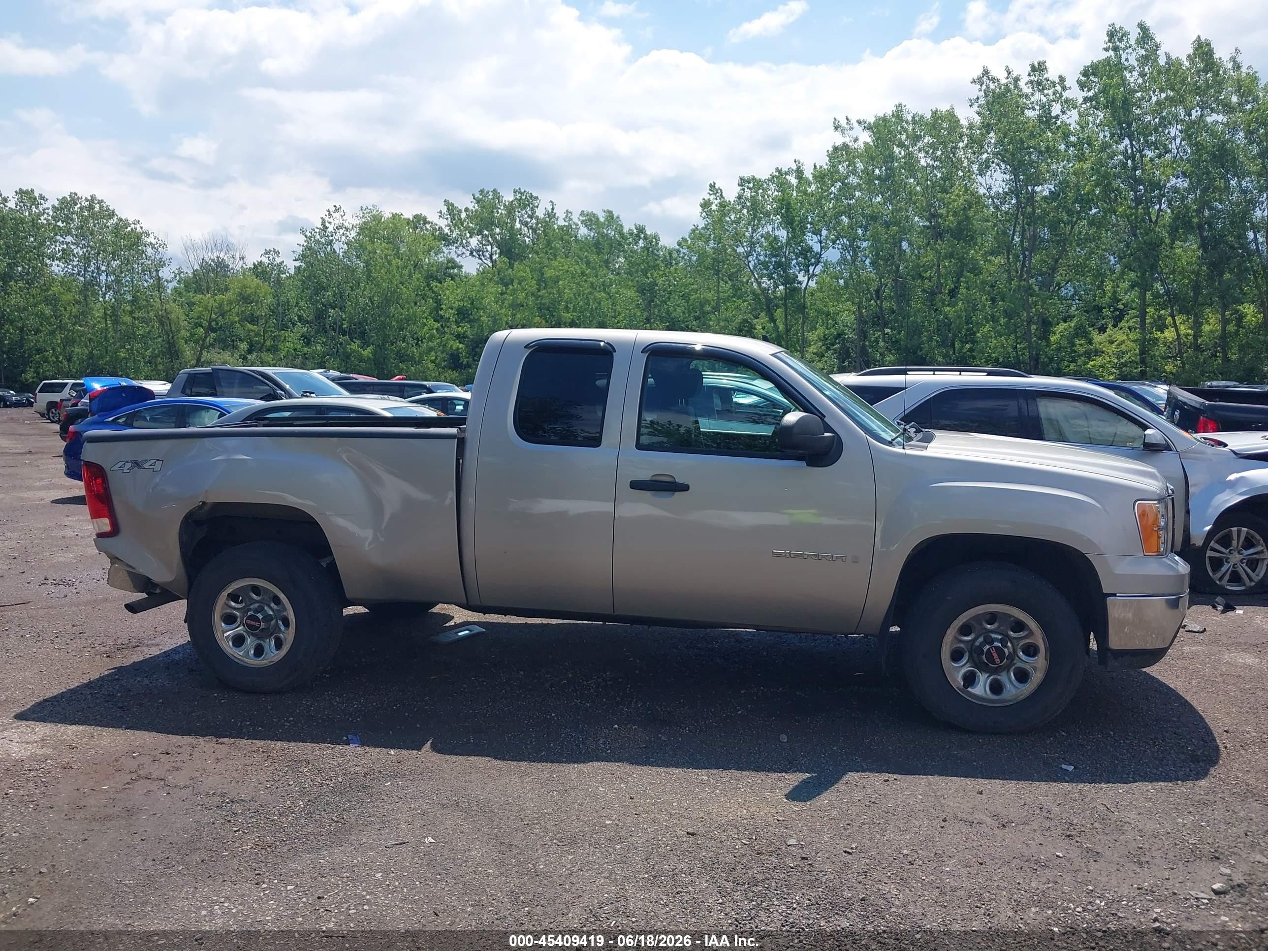 2009 Gmc Sierra 1500 Sl Silver vin: 2GTEK19C791123962