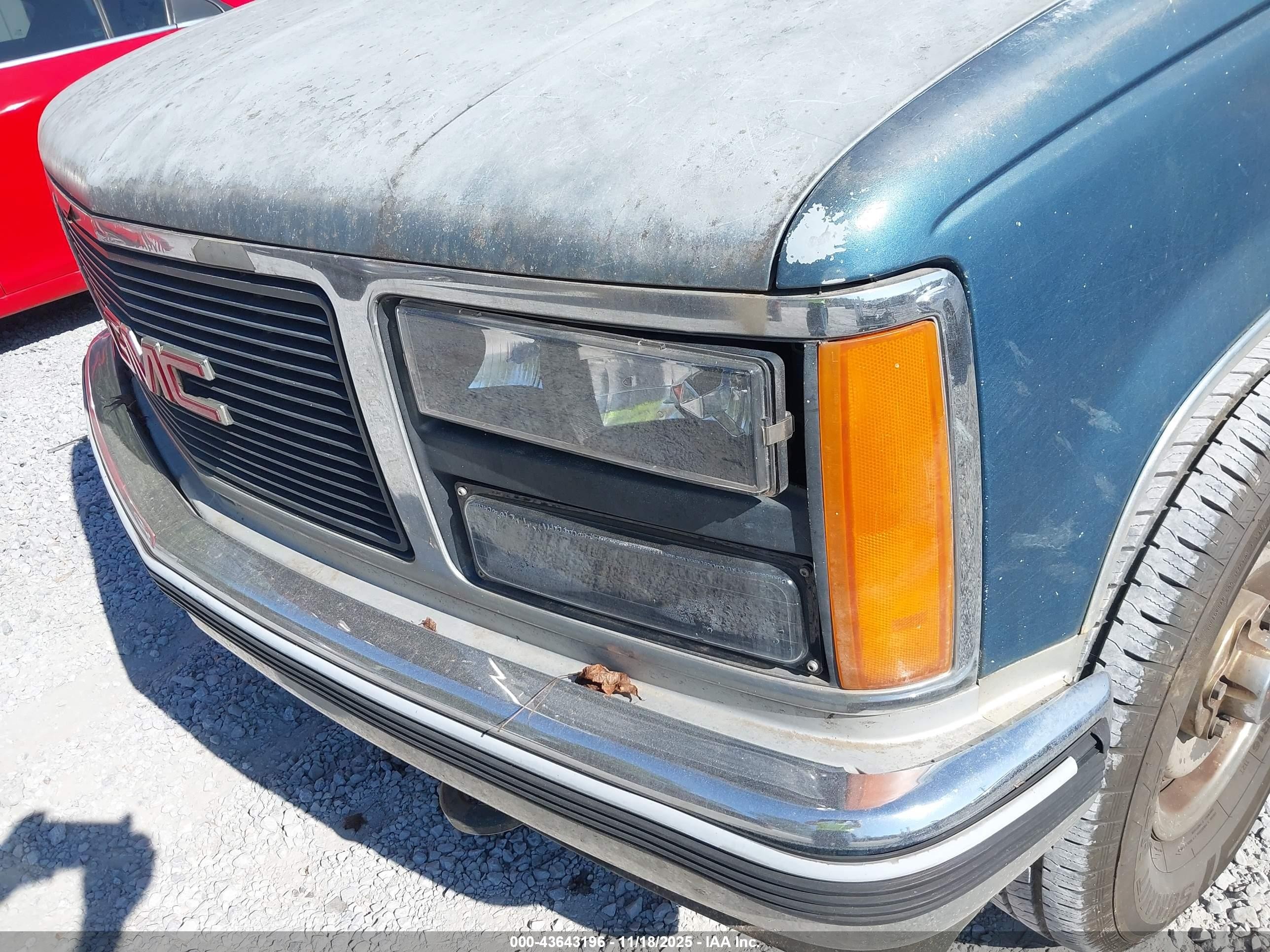 1992 Gmc Sierra K1500 Синий vin: 2GTEK19H6N1549826