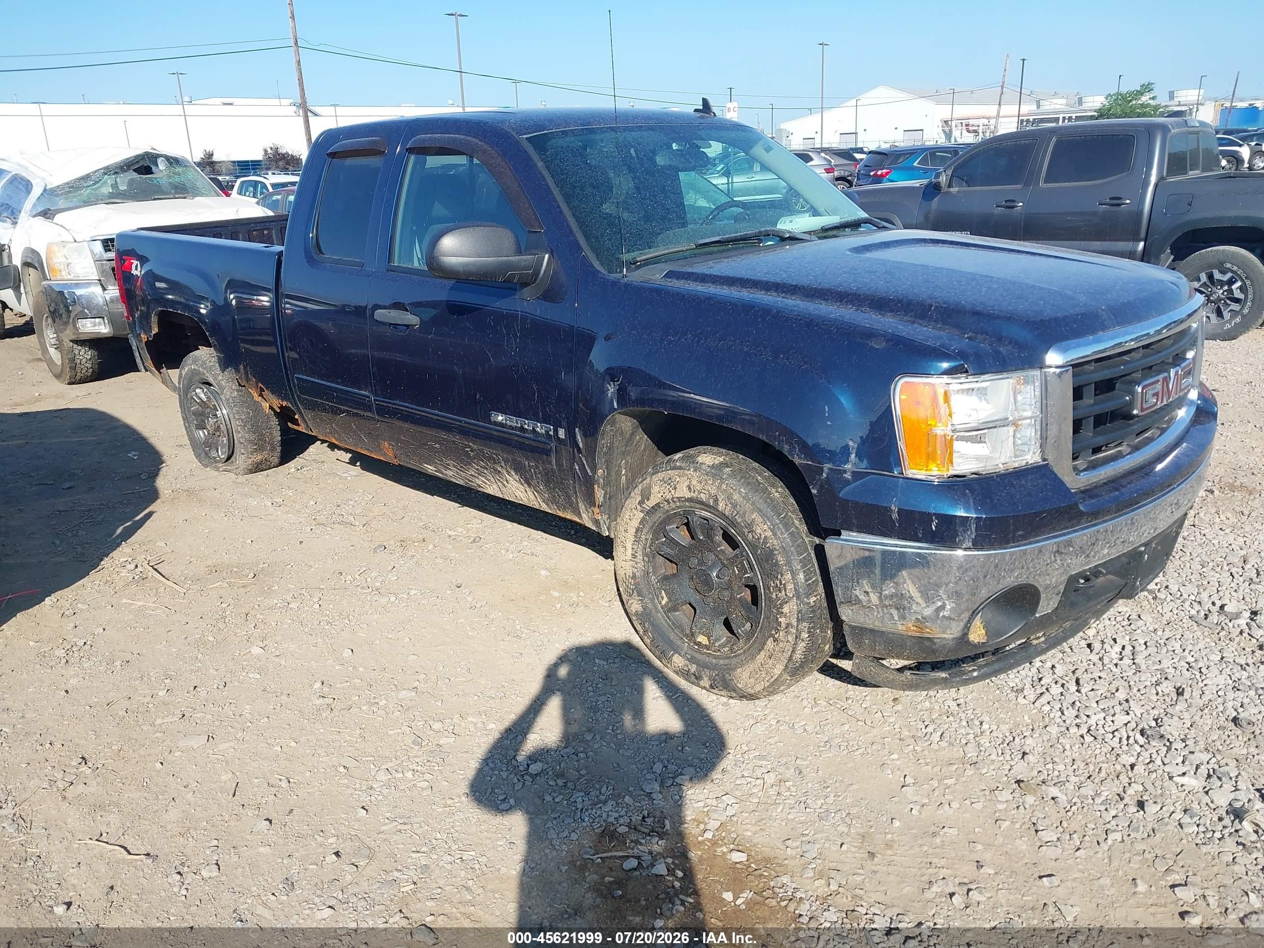 2008 Gmc Sierra 1500 Sle1 Dark Blue vin: 2GTEK19J181308067