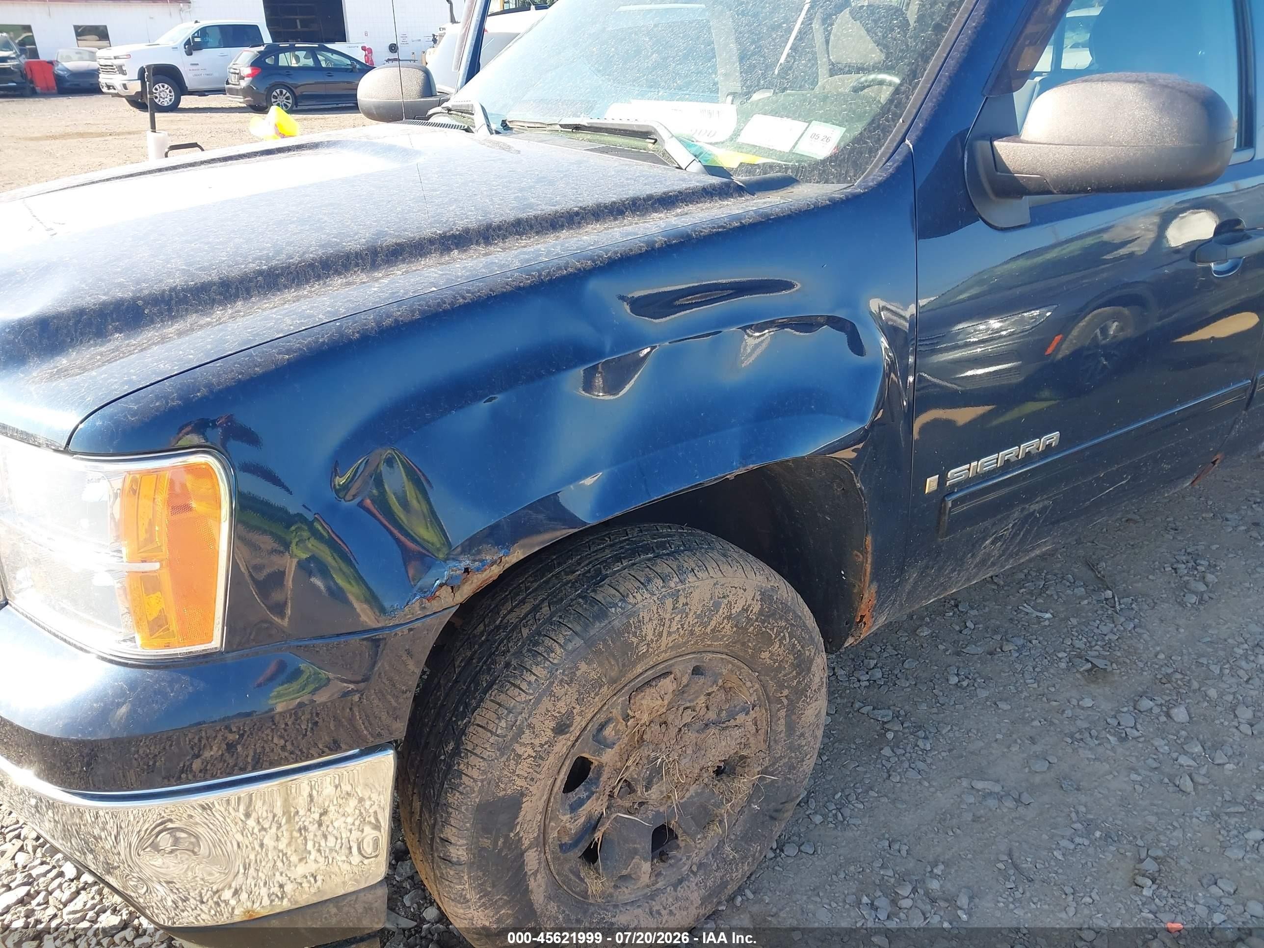 2008 Gmc Sierra 1500 Sle1 Dark Blue vin: 2GTEK19J181308067