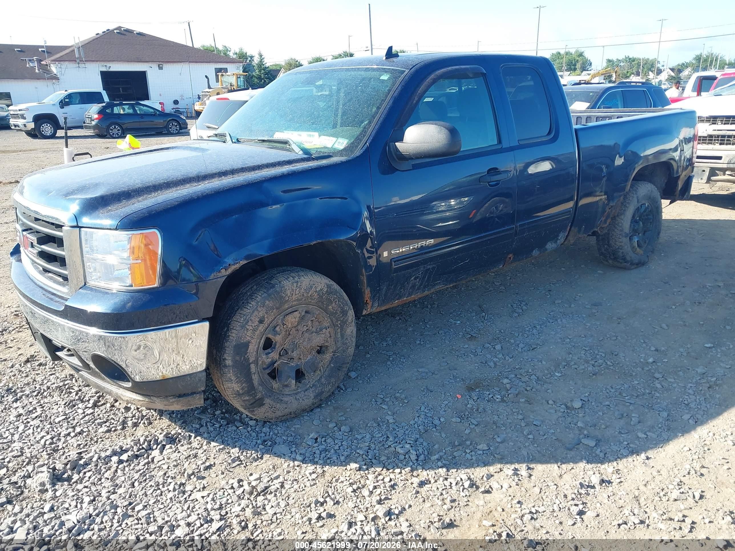 2008 Gmc Sierra 1500 Sle1 Dark Blue vin: 2GTEK19J181308067