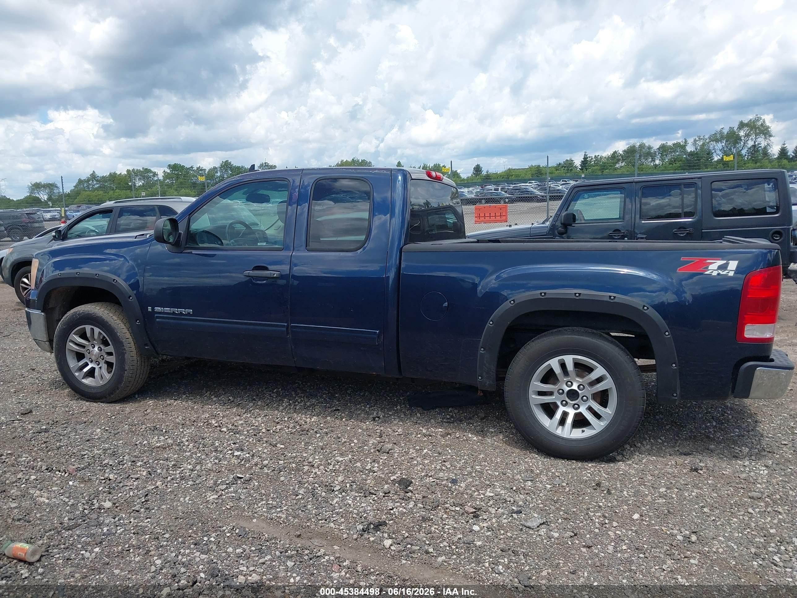 2008 Gmc Sierra 1500 Sle1 Blue vin: 2GTEK19J381215308