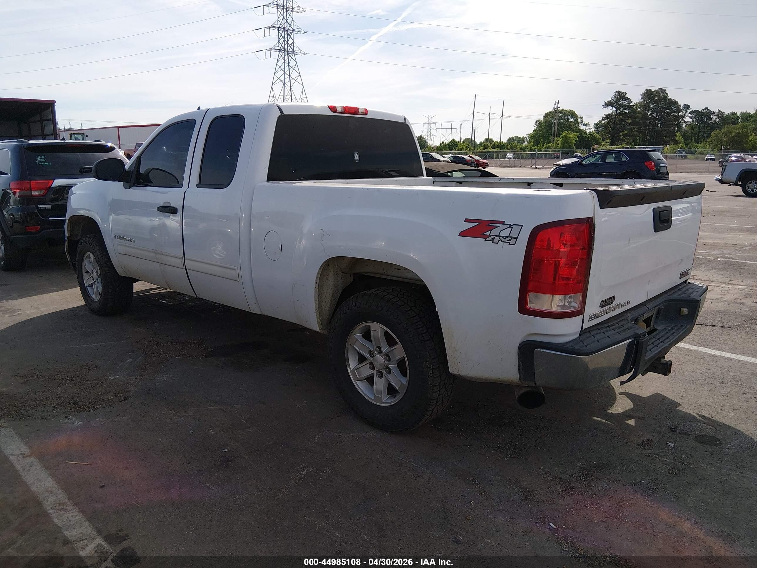 2007 Gmc Sierra 1500 Sle1 White vin: 2GTEK19J771690880