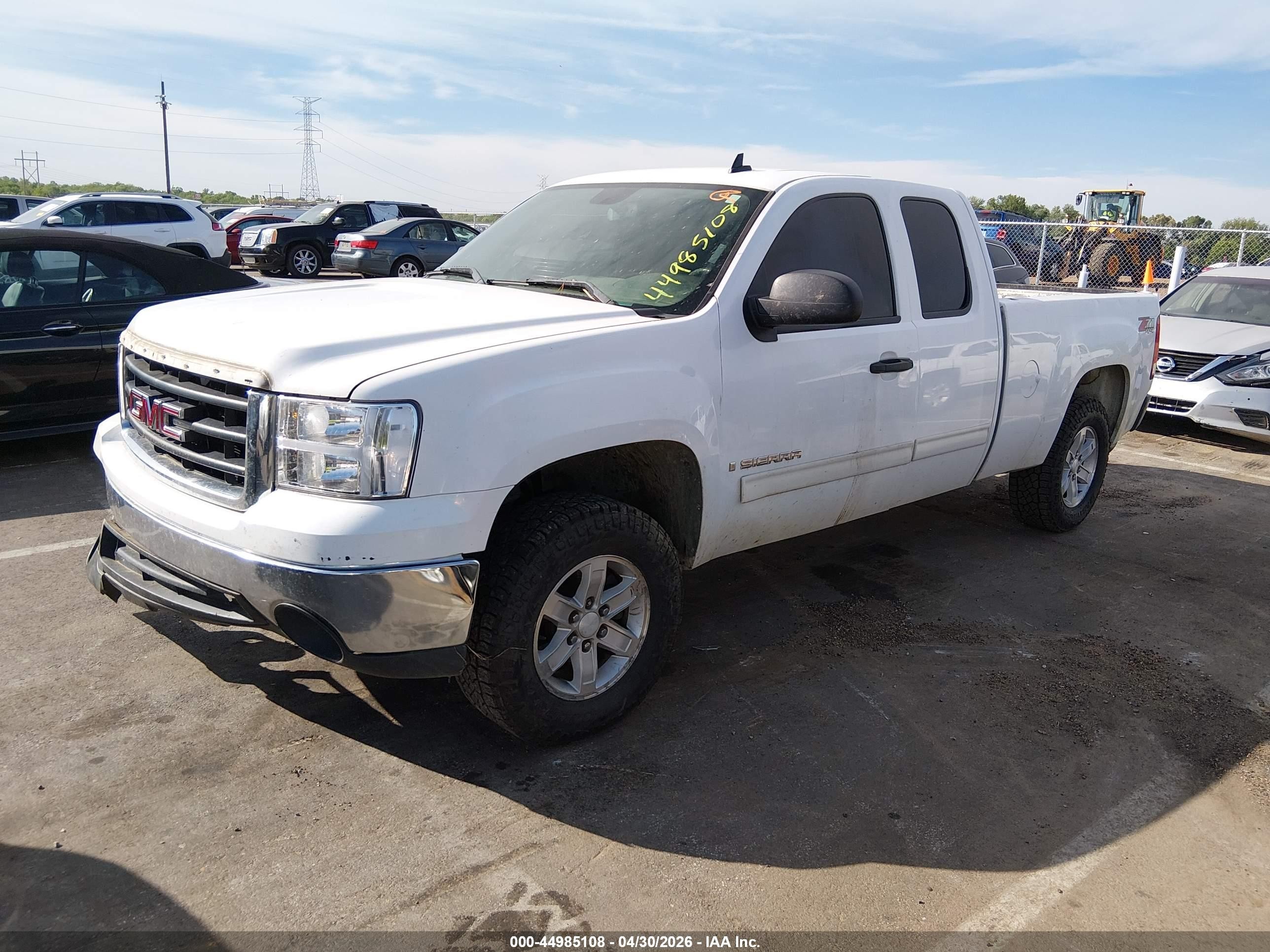 2007 Gmc Sierra 1500 Sle1 White vin: 2GTEK19J771690880