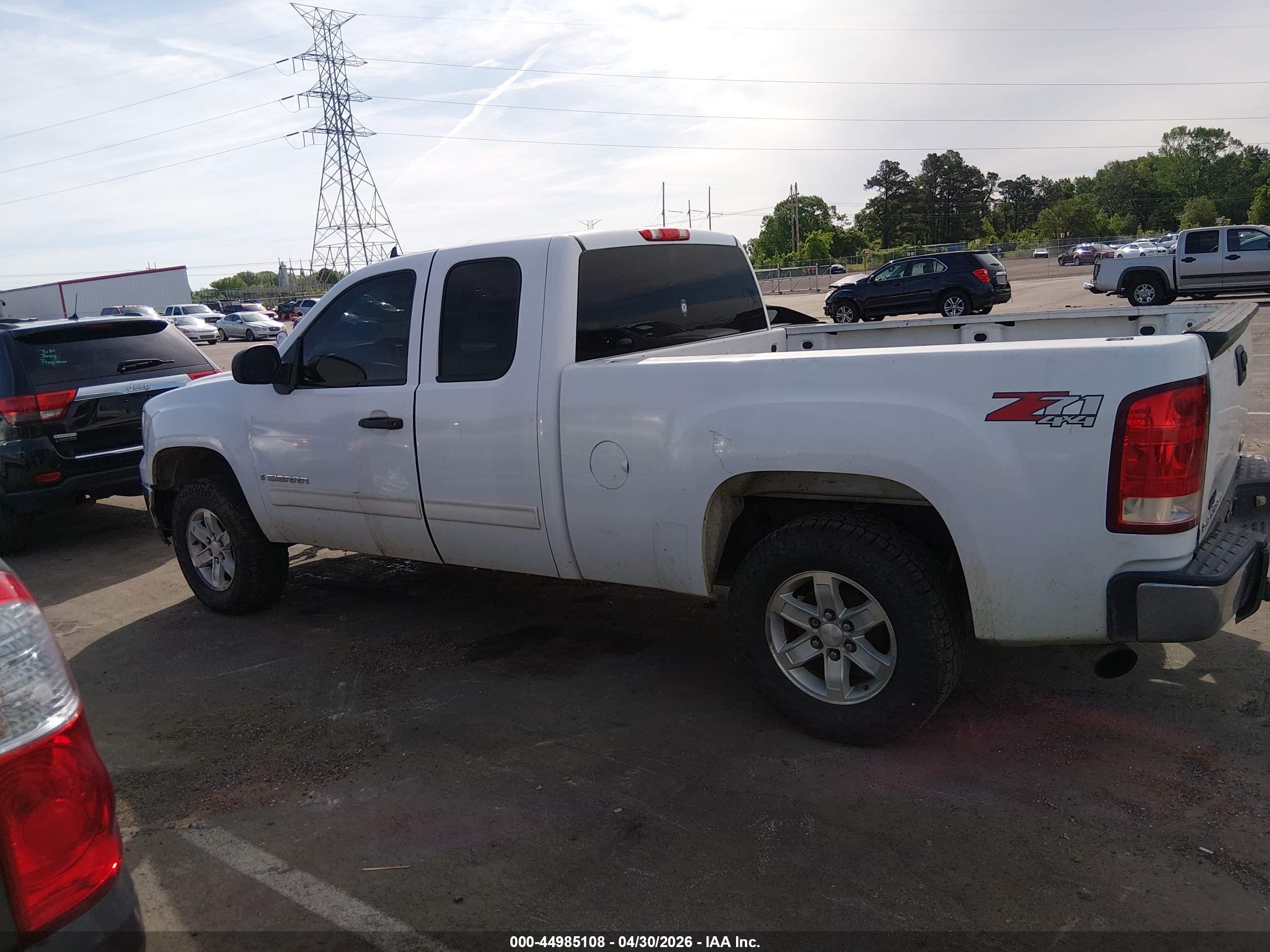 2007 Gmc Sierra 1500 Sle1 White vin: 2GTEK19J771690880