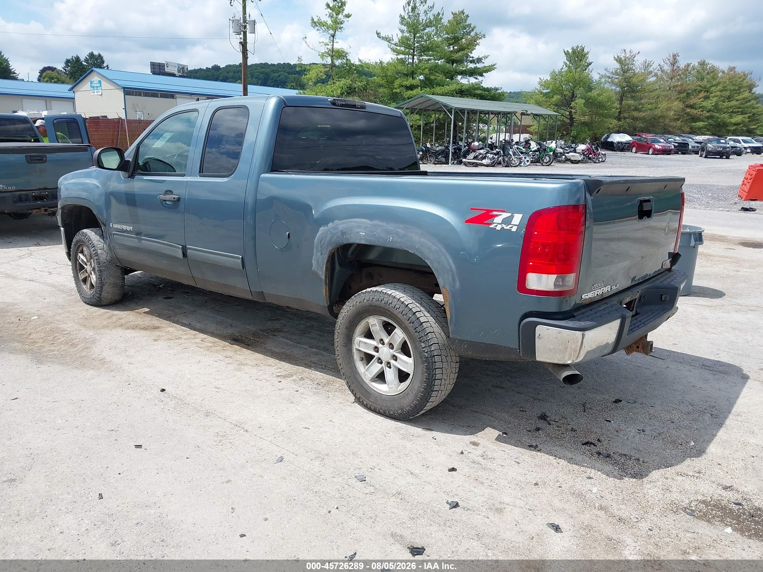 2008 Gmc Sierra 1500 Sle1 Light Blue vin: 2GTEK19J981284066