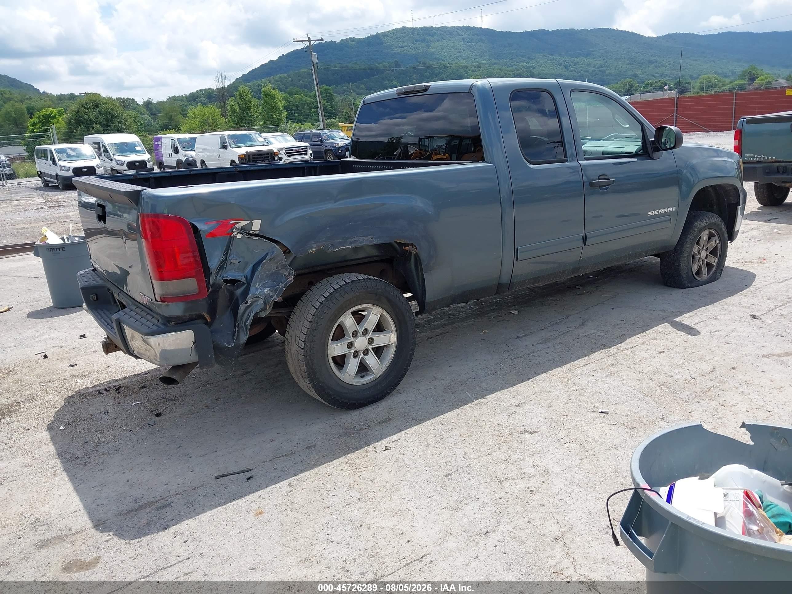2008 Gmc Sierra 1500 Sle1 Light Blue vin: 2GTEK19J981284066