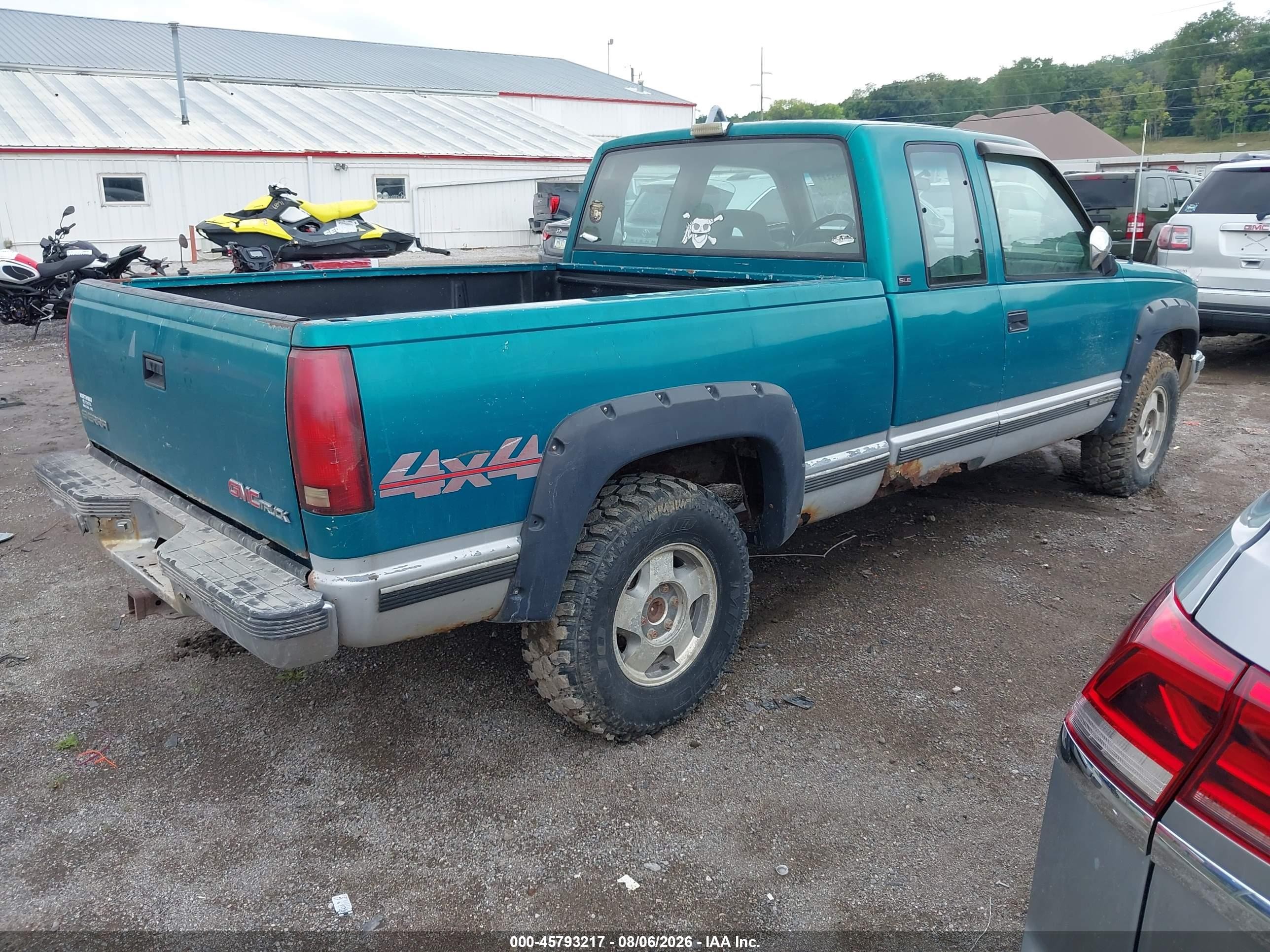1993 Gmc Sierra K1500 Green vin: 2GTEK19K1P1561851