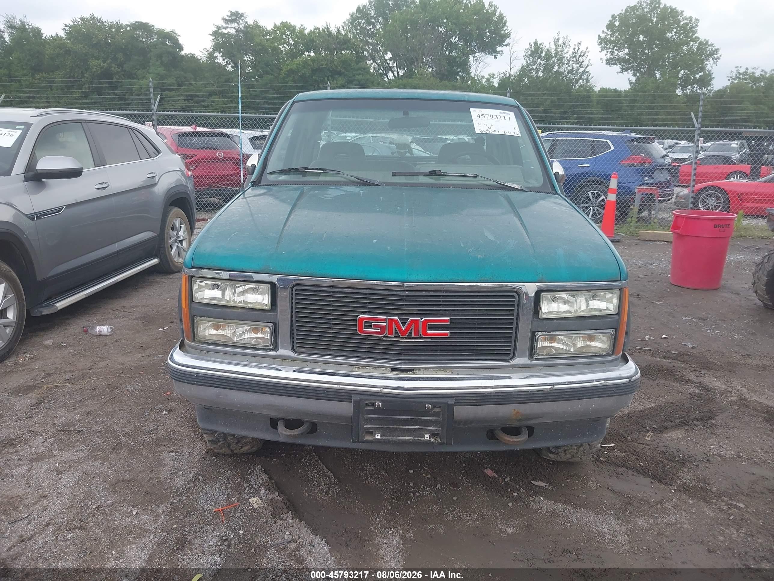 1993 Gmc Sierra K1500 Green vin: 2GTEK19K1P1561851