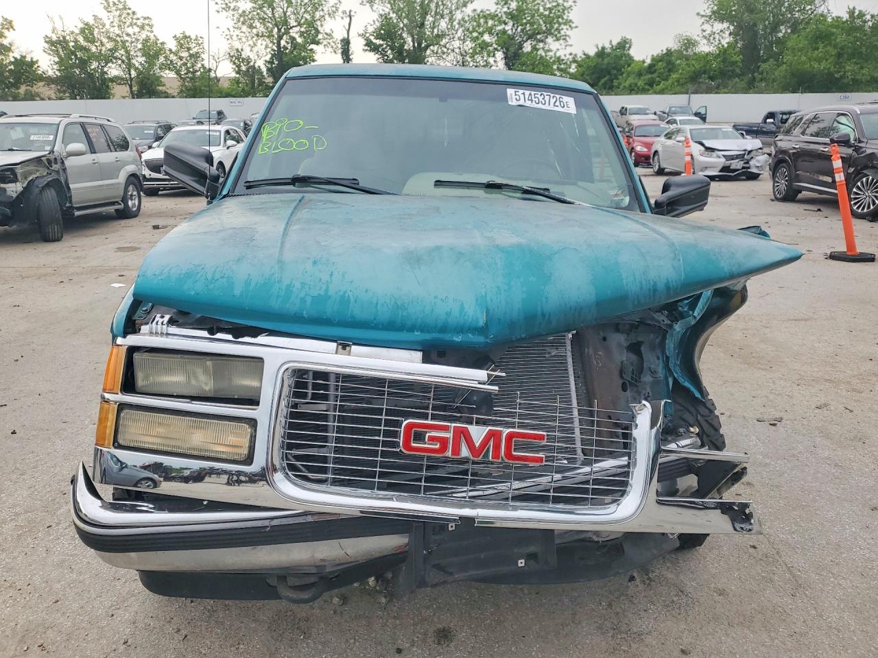 1995 Gmc Sierra K1500 Green vin: 2GTEK19K3S1580989