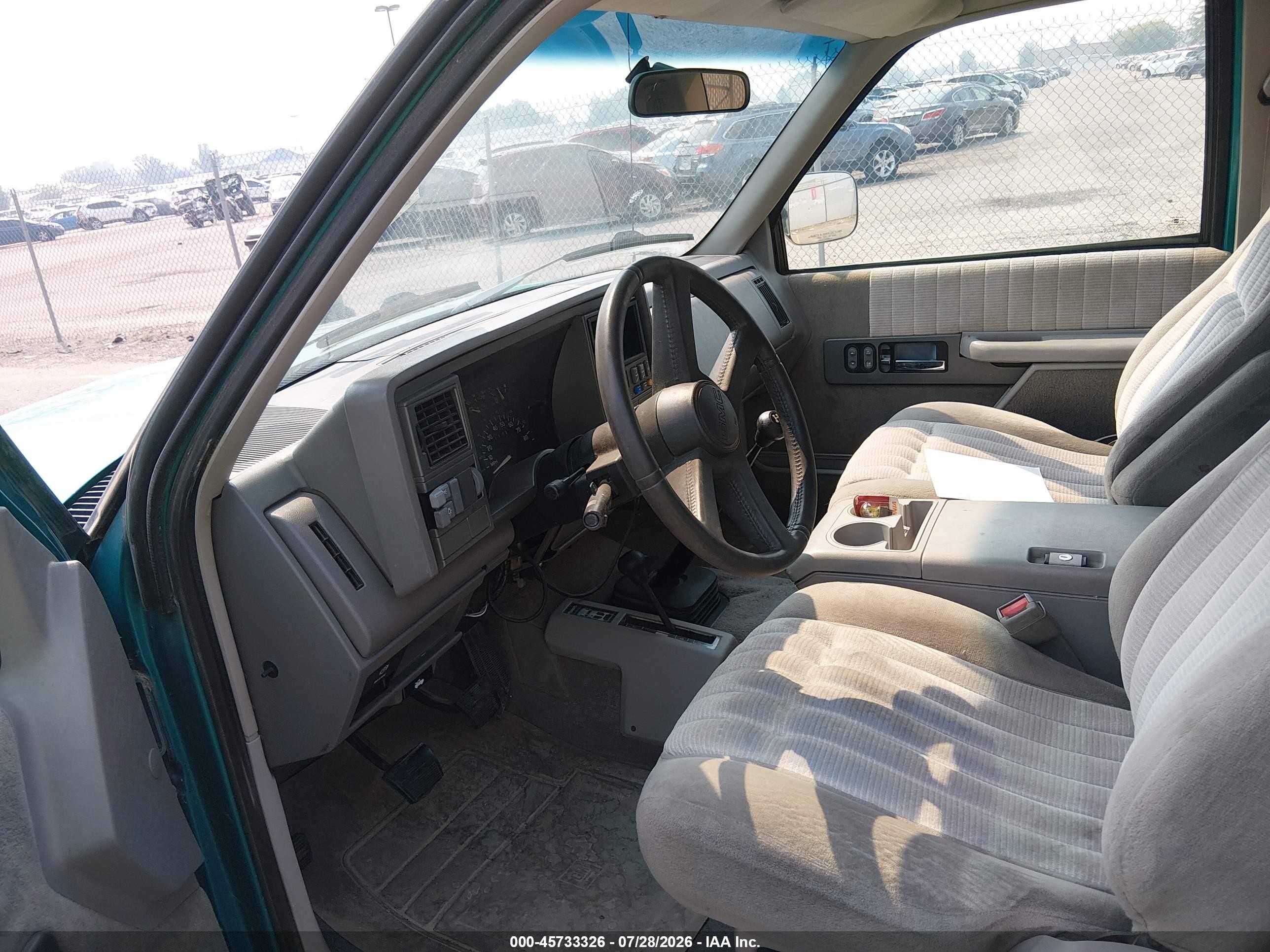 1993 Gmc Sierra K1500 Green vin: 2GTEK19K6P1531390