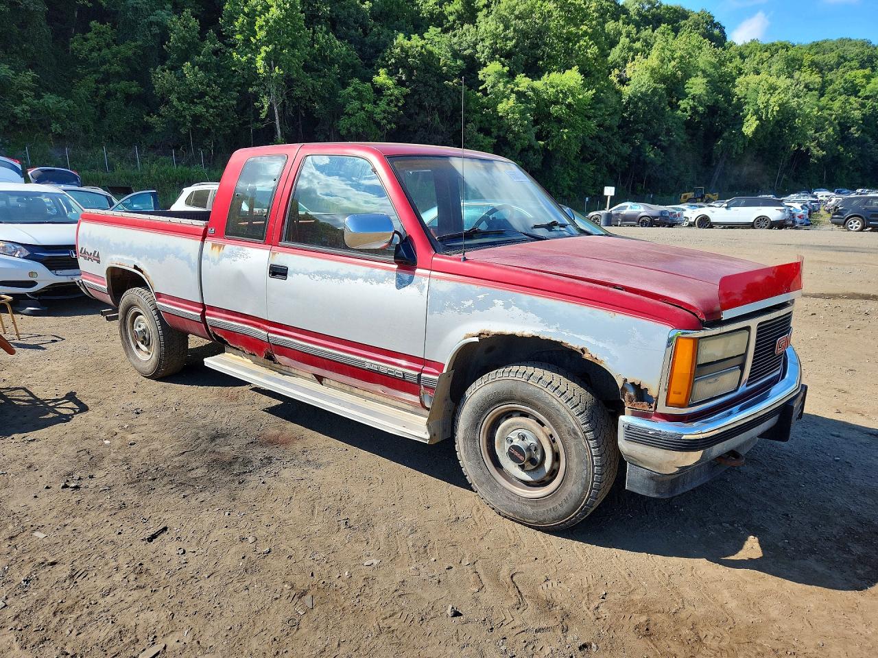 1991 Gmc Sierra K1500 Red vin: 2GTEK19K8M1535209