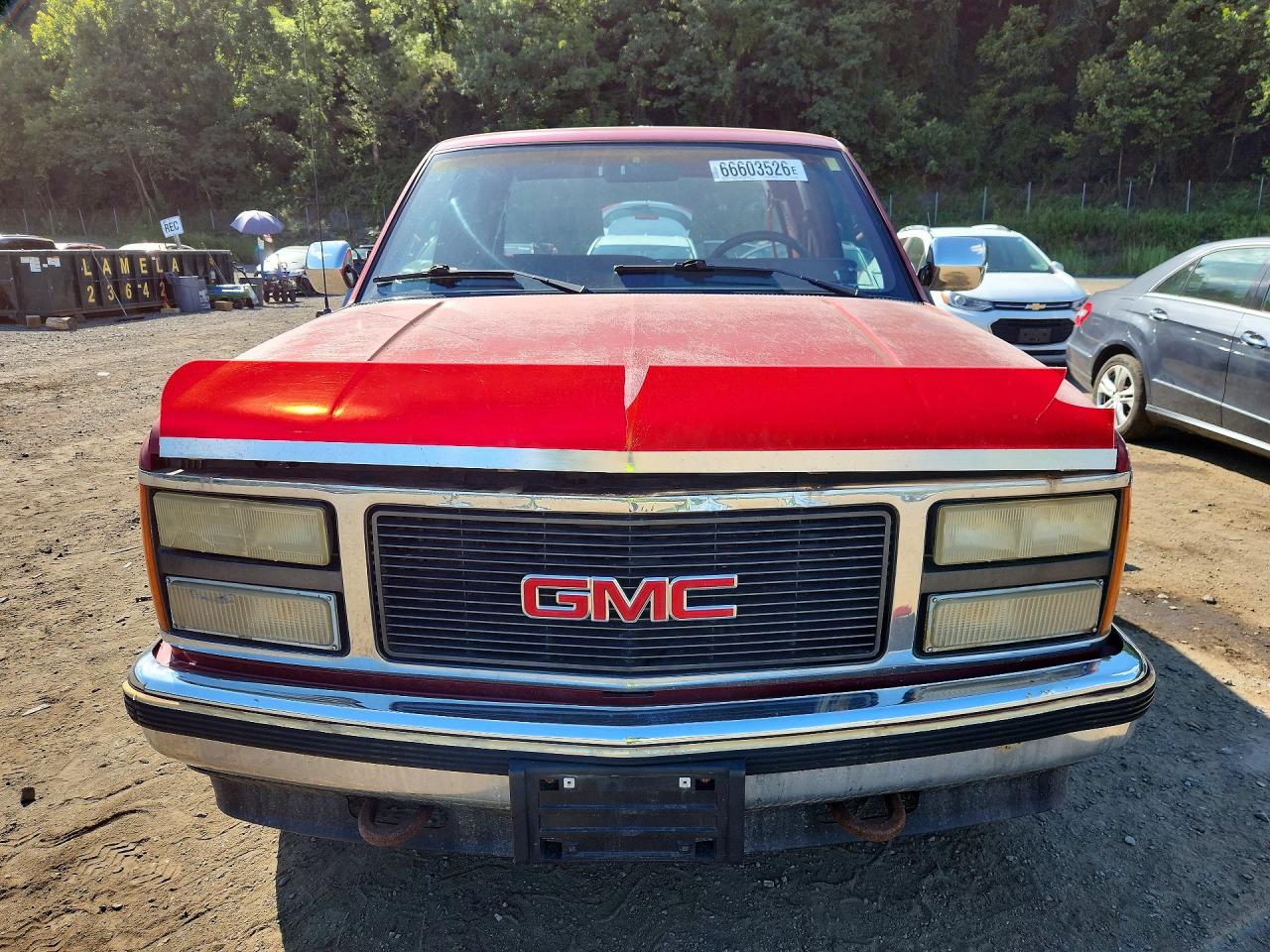 1991 Gmc Sierra K1500 Red vin: 2GTEK19K8M1535209