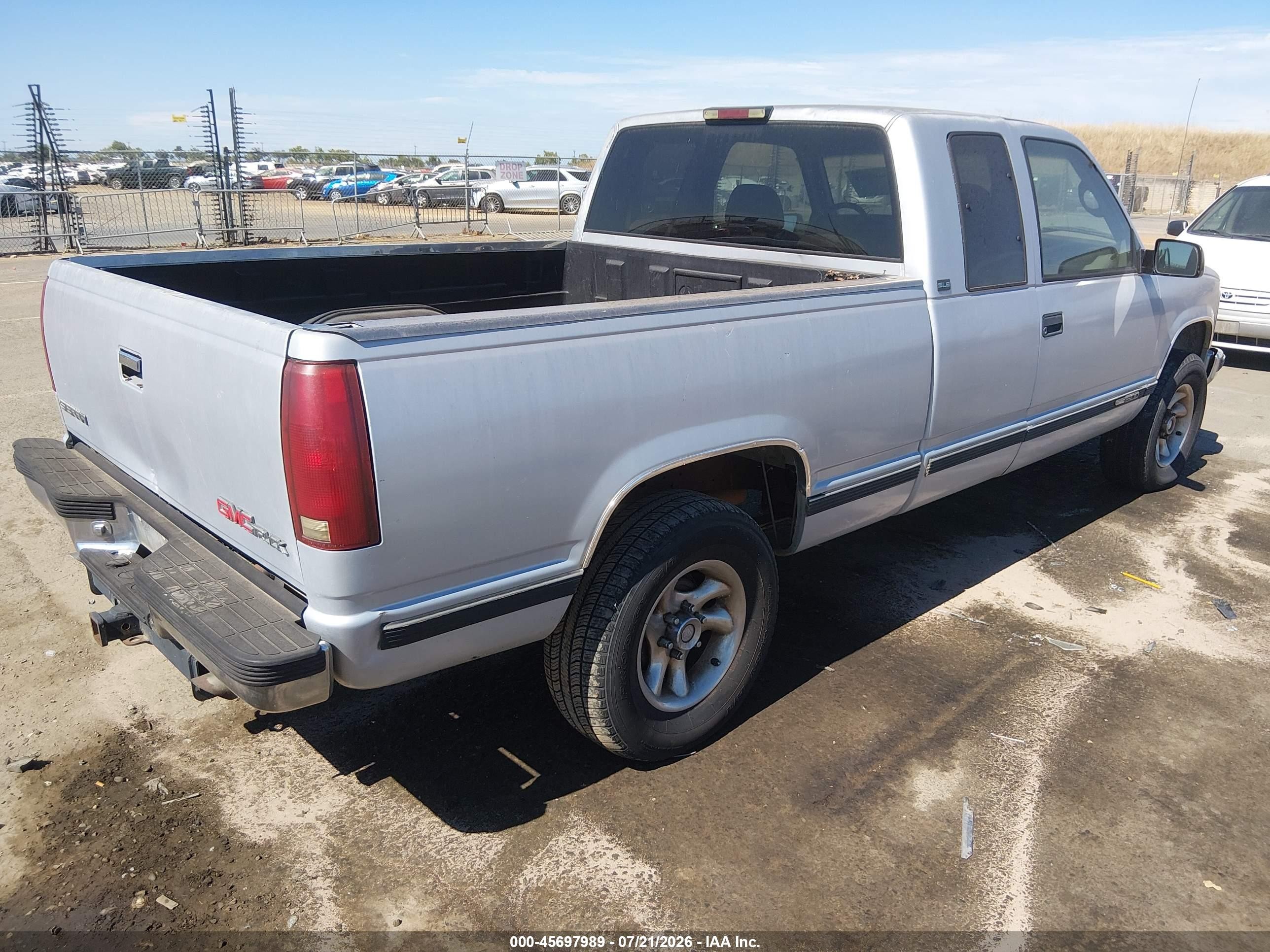 1995 Gmc Sierra K1500 Серебряный vin: 2GTEK19K8S1578686