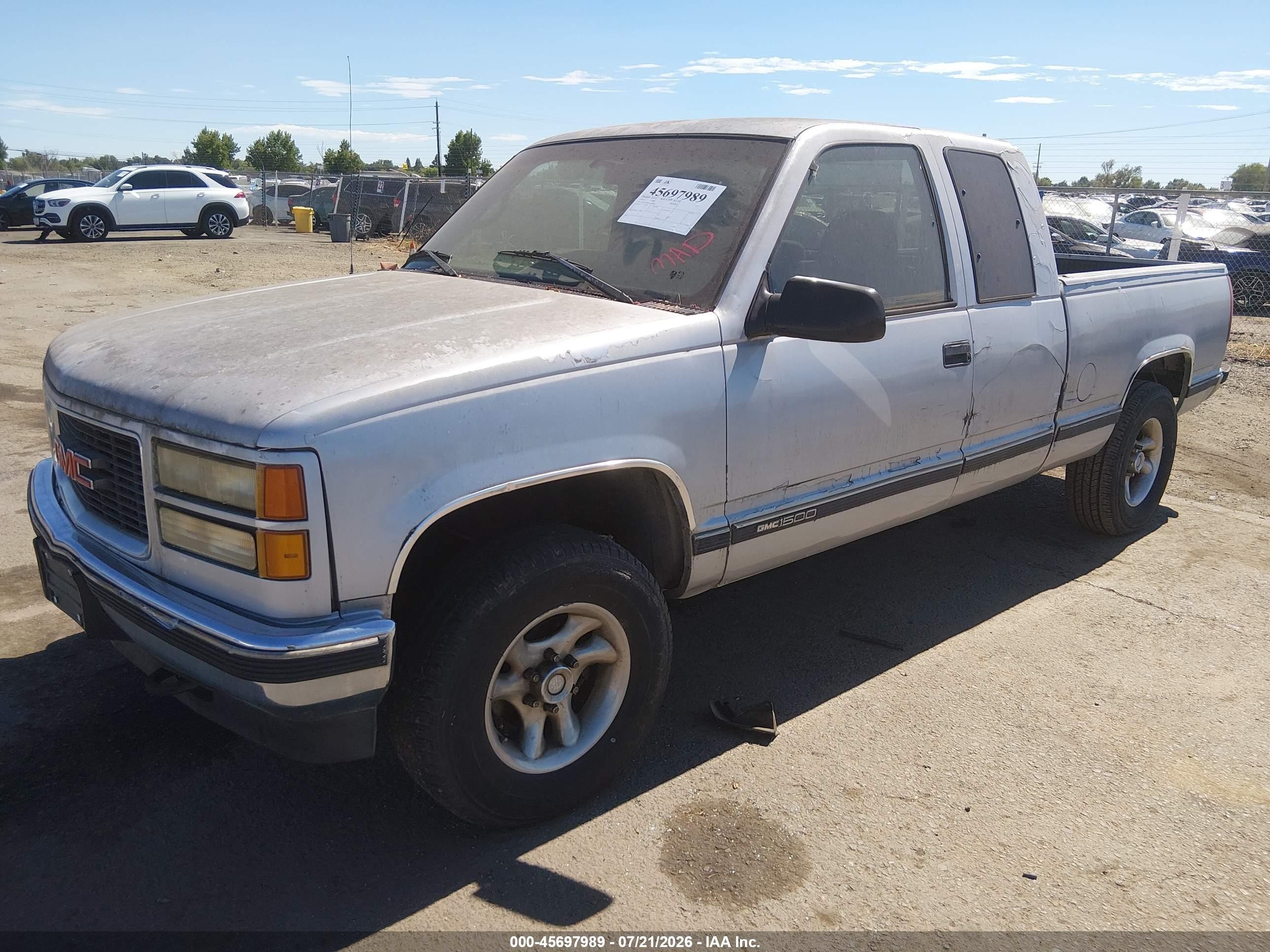 1995 Gmc Sierra K1500 Серебряный vin: 2GTEK19K8S1578686