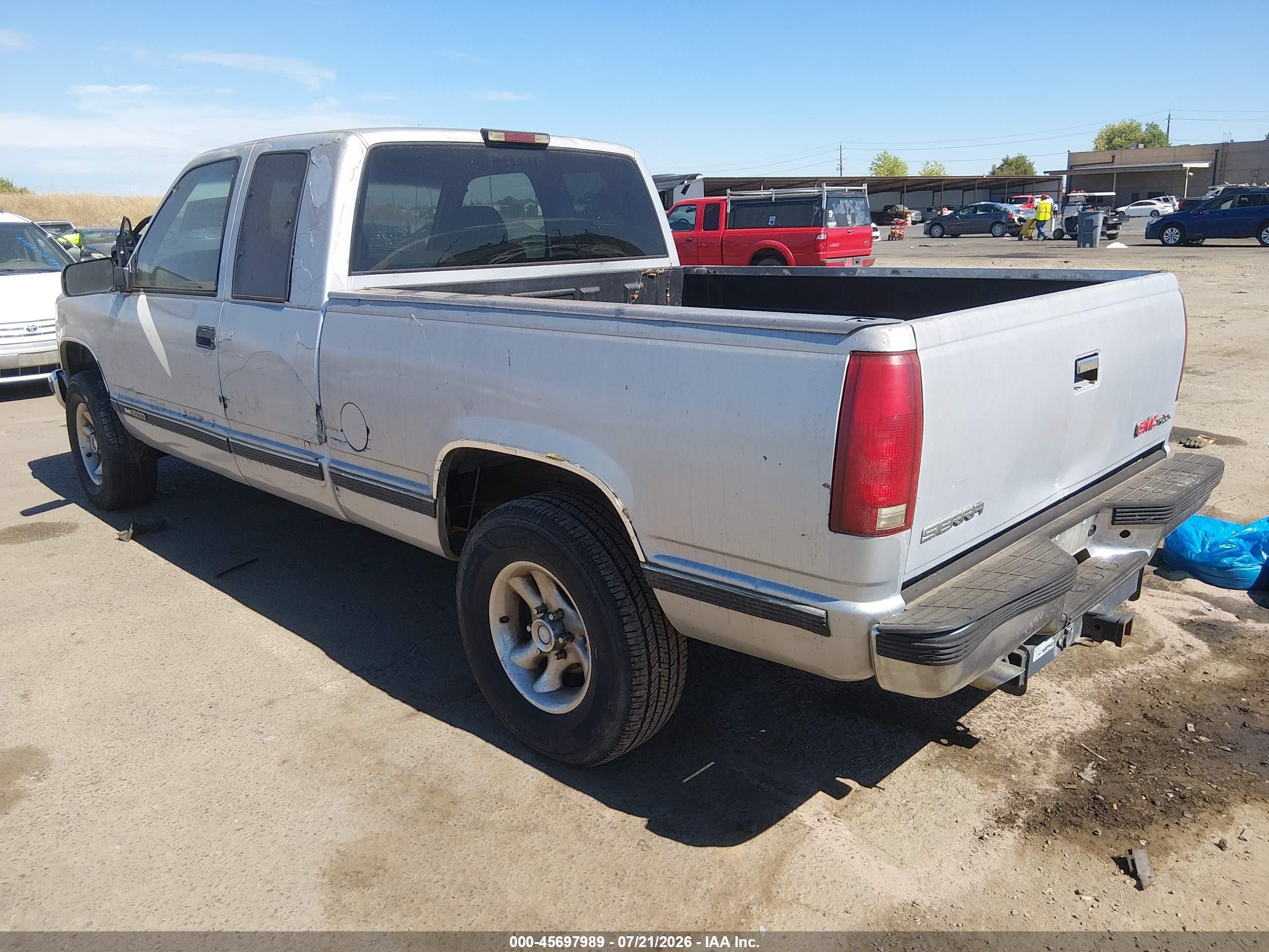 1995 Gmc Sierra K1500 Серебряный vin: 2GTEK19K8S1578686