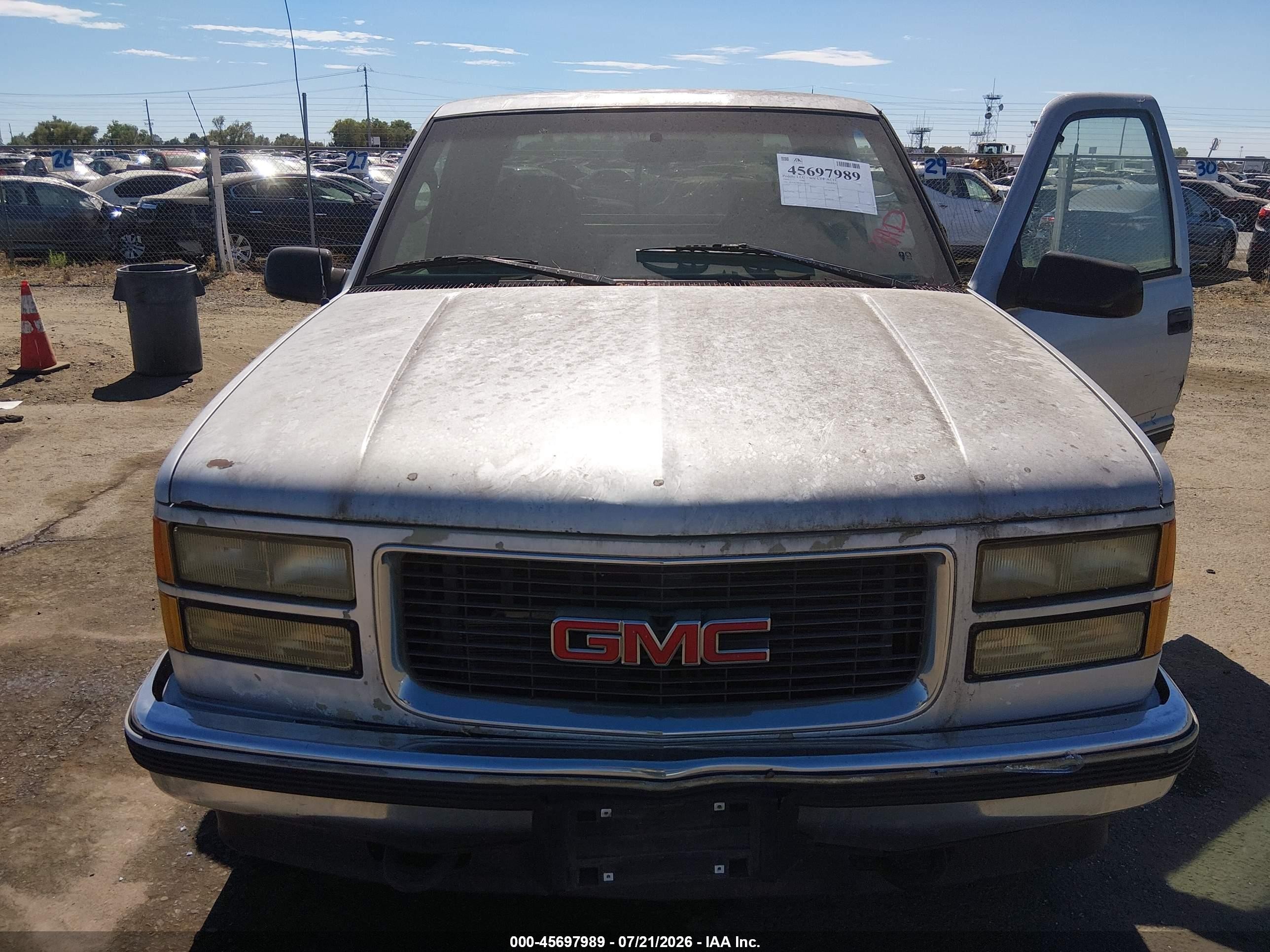 1995 Gmc Sierra K1500 Серебряный vin: 2GTEK19K8S1578686