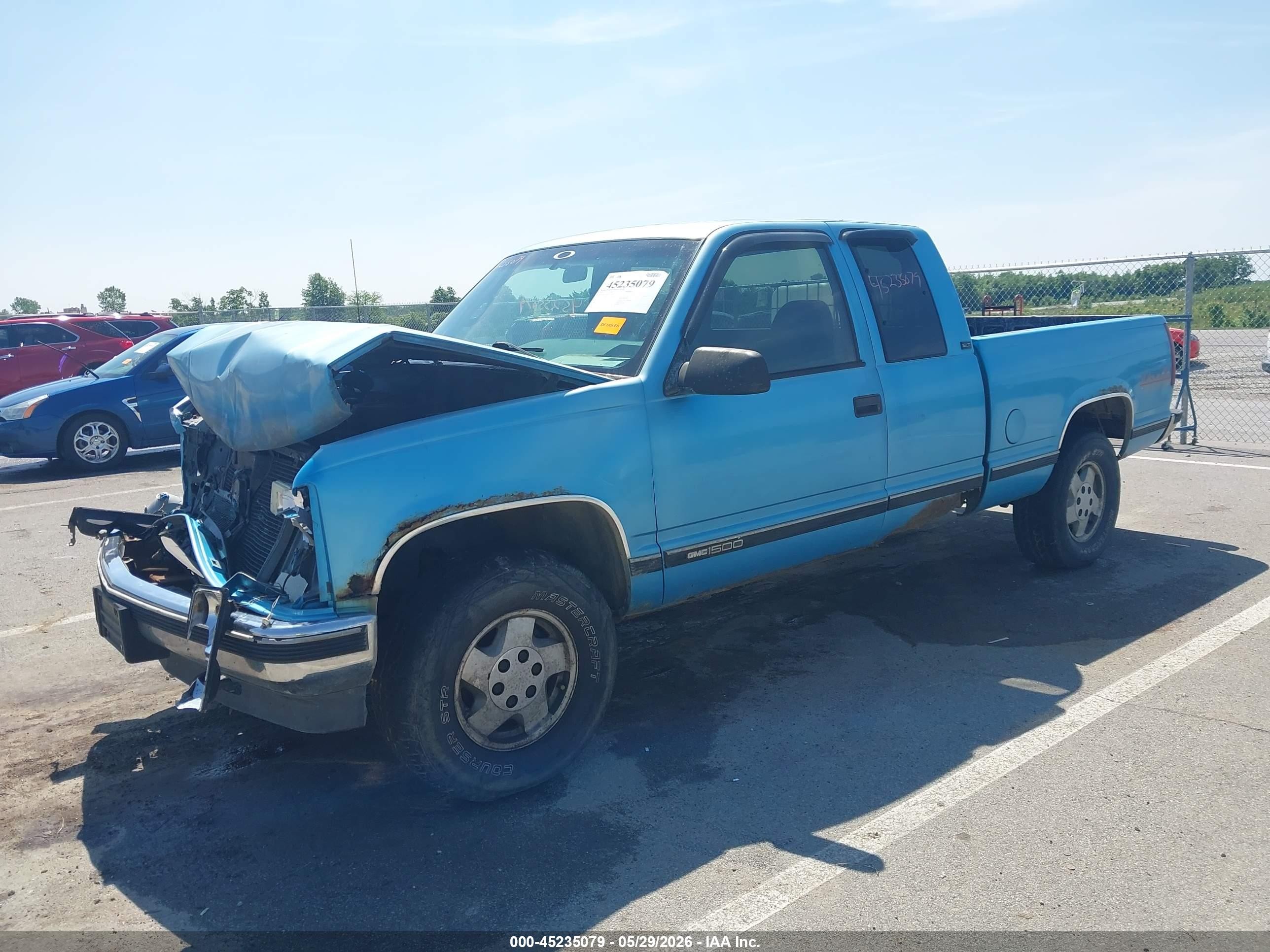 1995 Gmc Sierra K1500 Blue vin: 2GTEK19K9S1551593