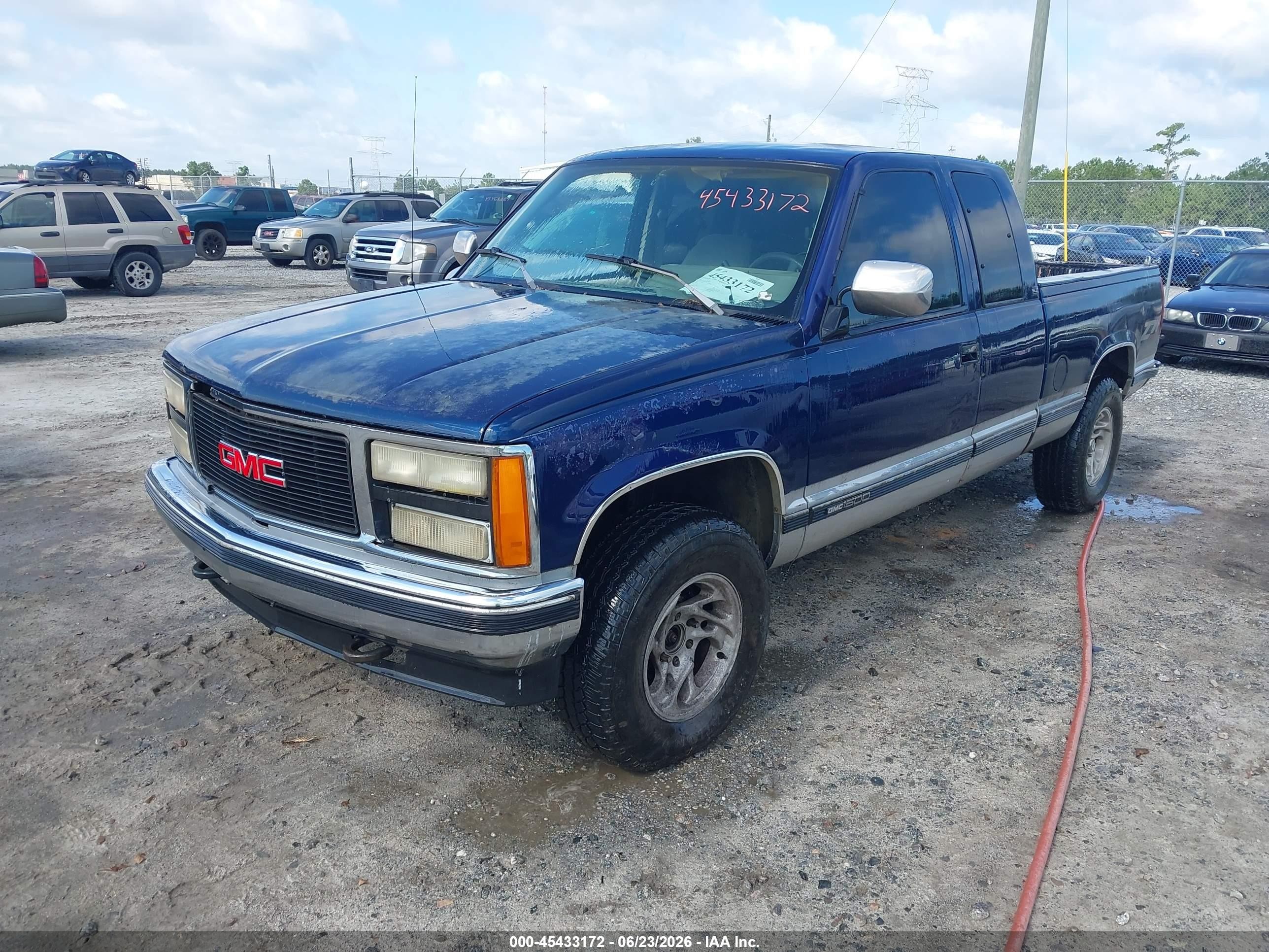 1993 Gmc Sierra K1500 Blue vin: 2GTEK19KXP1544269