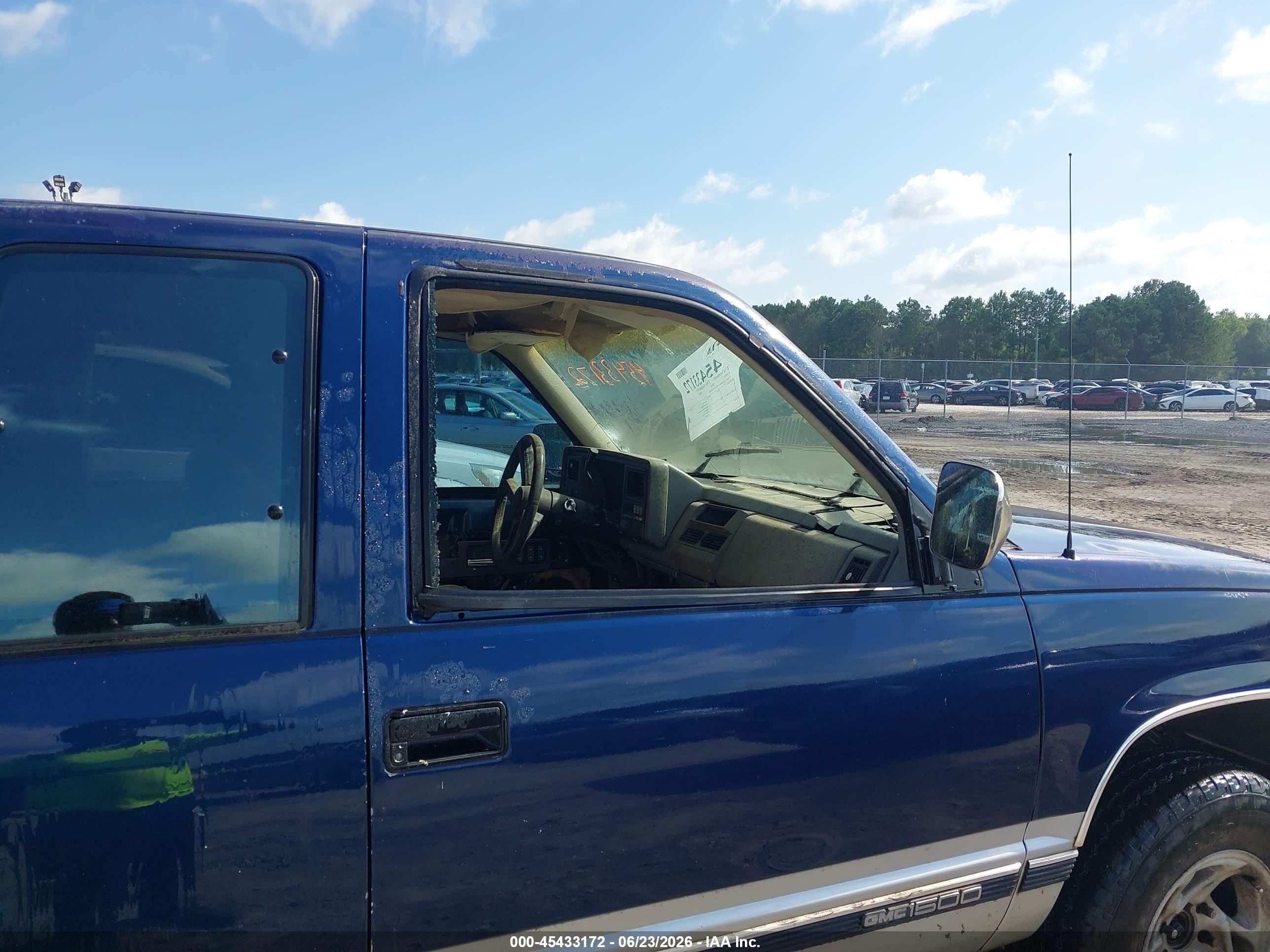 1993 Gmc Sierra K1500 Blue vin: 2GTEK19KXP1544269