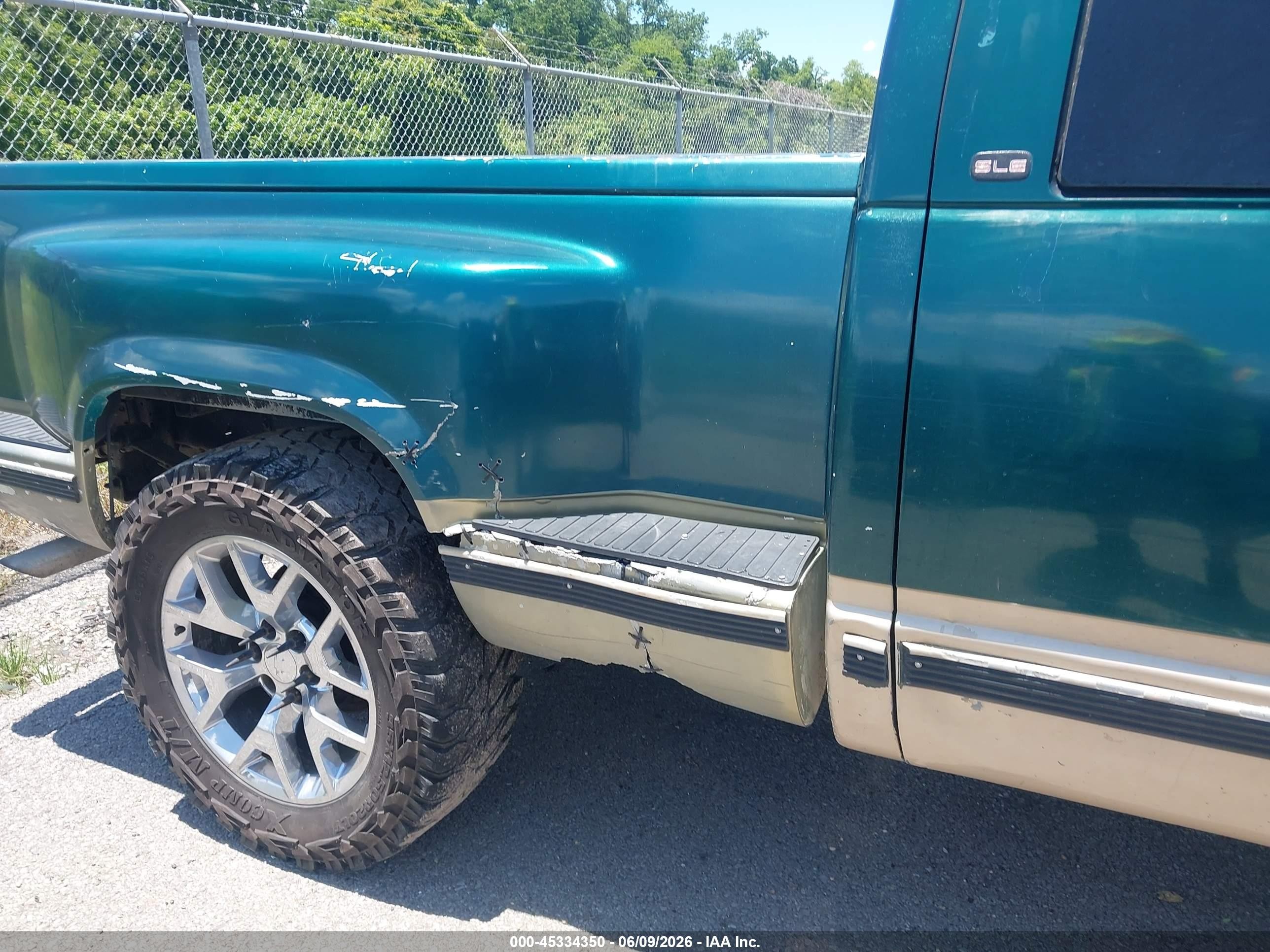 1998 Gmc Sierra 1500 Sl Wideside Green vin: 2GTEK19R0W1529436