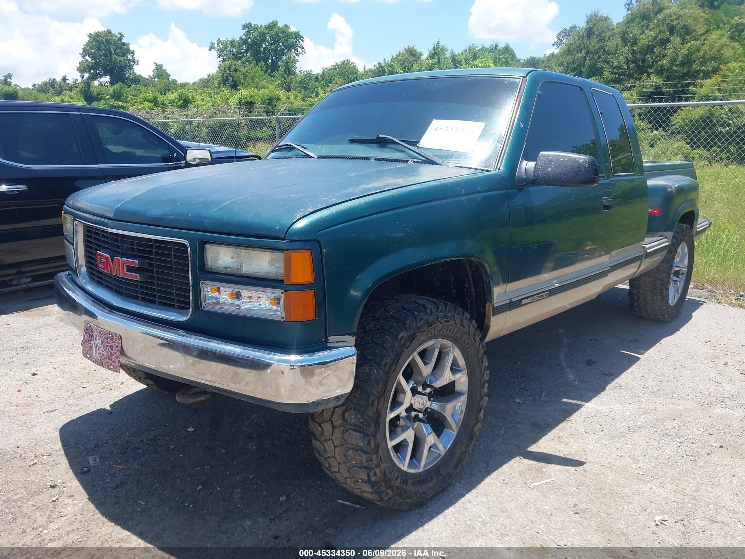 1998 Gmc Sierra 1500 Sl Wideside Green vin: 2GTEK19R0W1529436