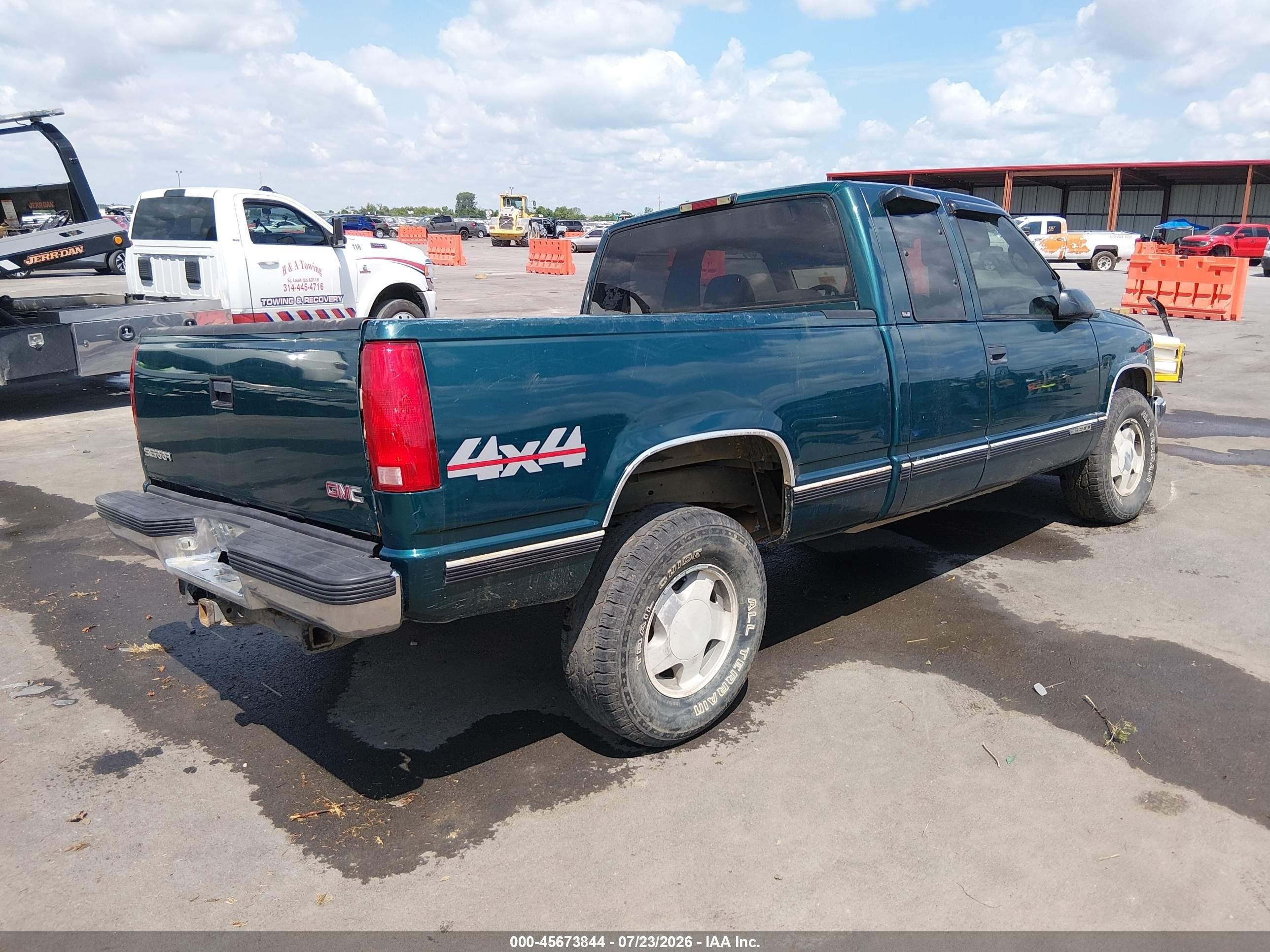 1998 Gmc Sierra 1500 Sl Wideside Green vin: 2GTEK19R2W1513304
