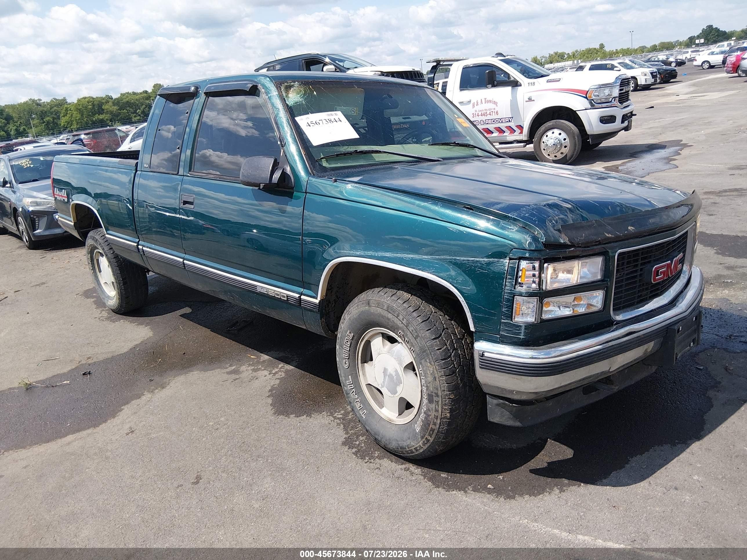 1998 Gmc Sierra 1500 Sl Wideside Green vin: 2GTEK19R2W1513304