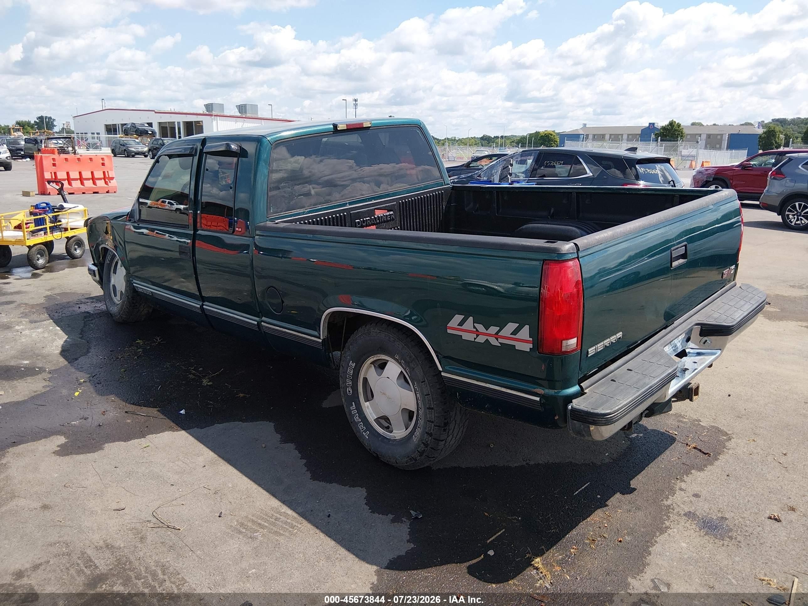 1998 Gmc Sierra 1500 Sl Wideside Green vin: 2GTEK19R2W1513304