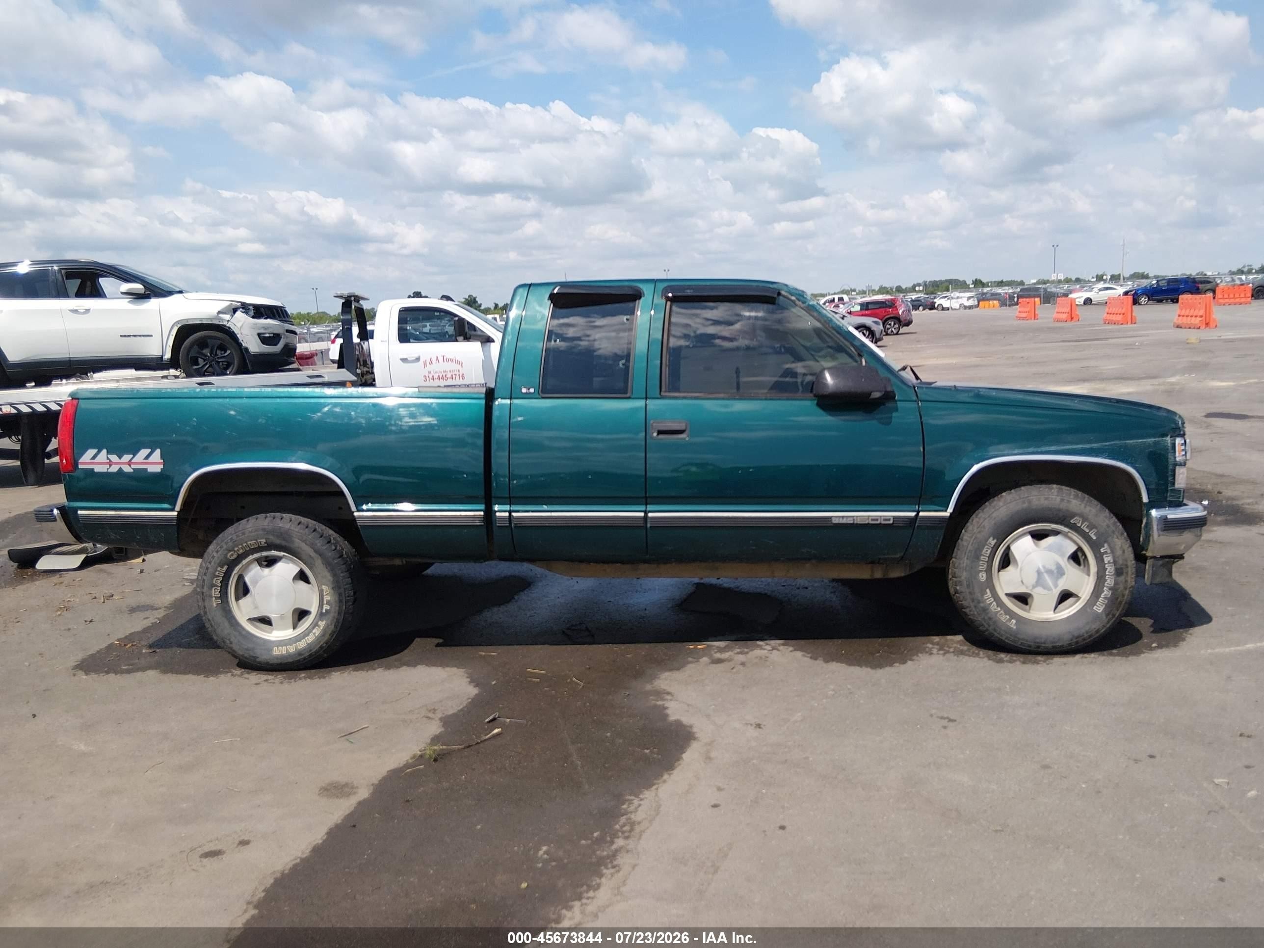 1998 Gmc Sierra 1500 Sl Wideside Green vin: 2GTEK19R2W1513304