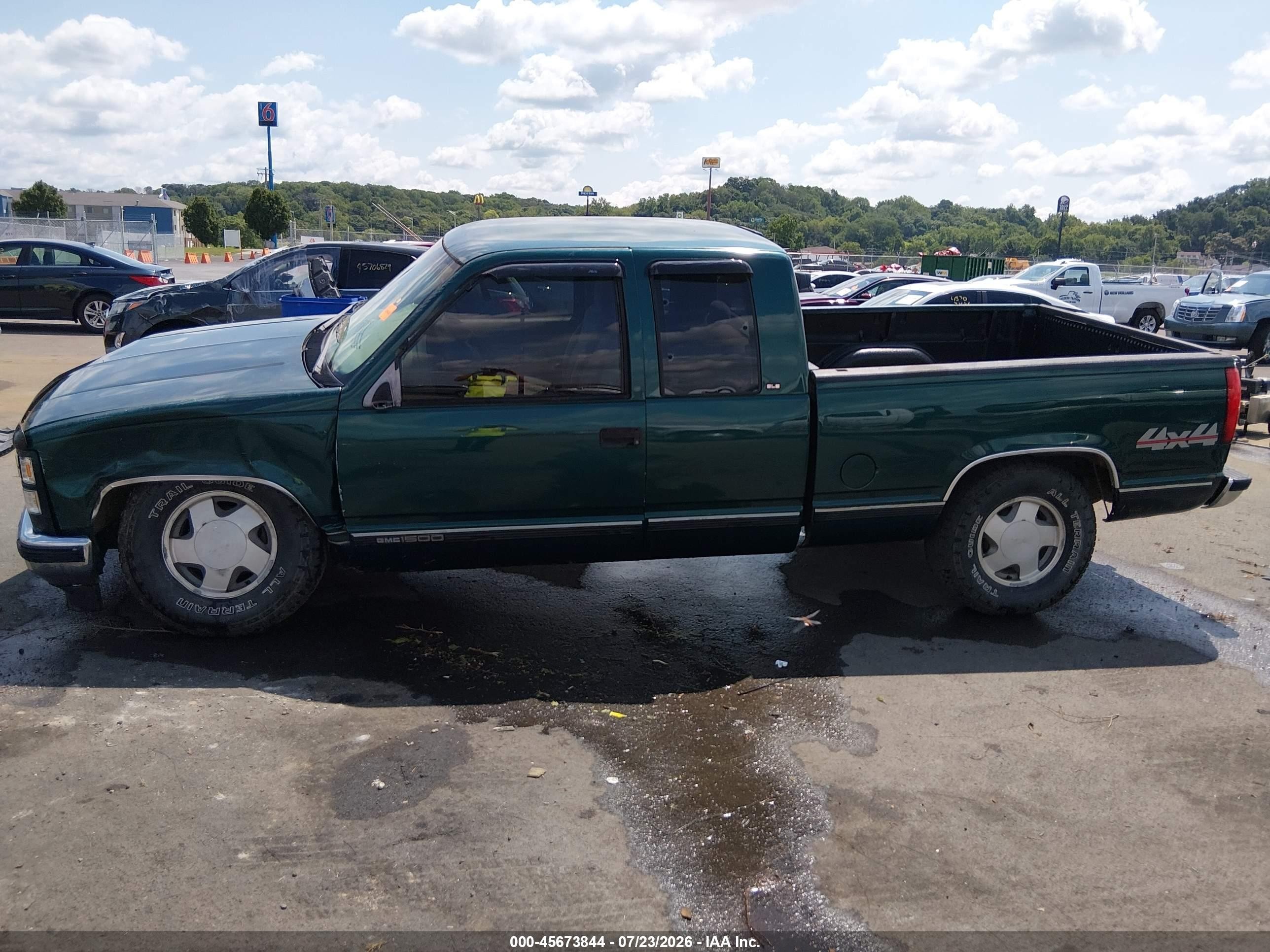 1998 Gmc Sierra 1500 Sl Wideside Green vin: 2GTEK19R2W1513304